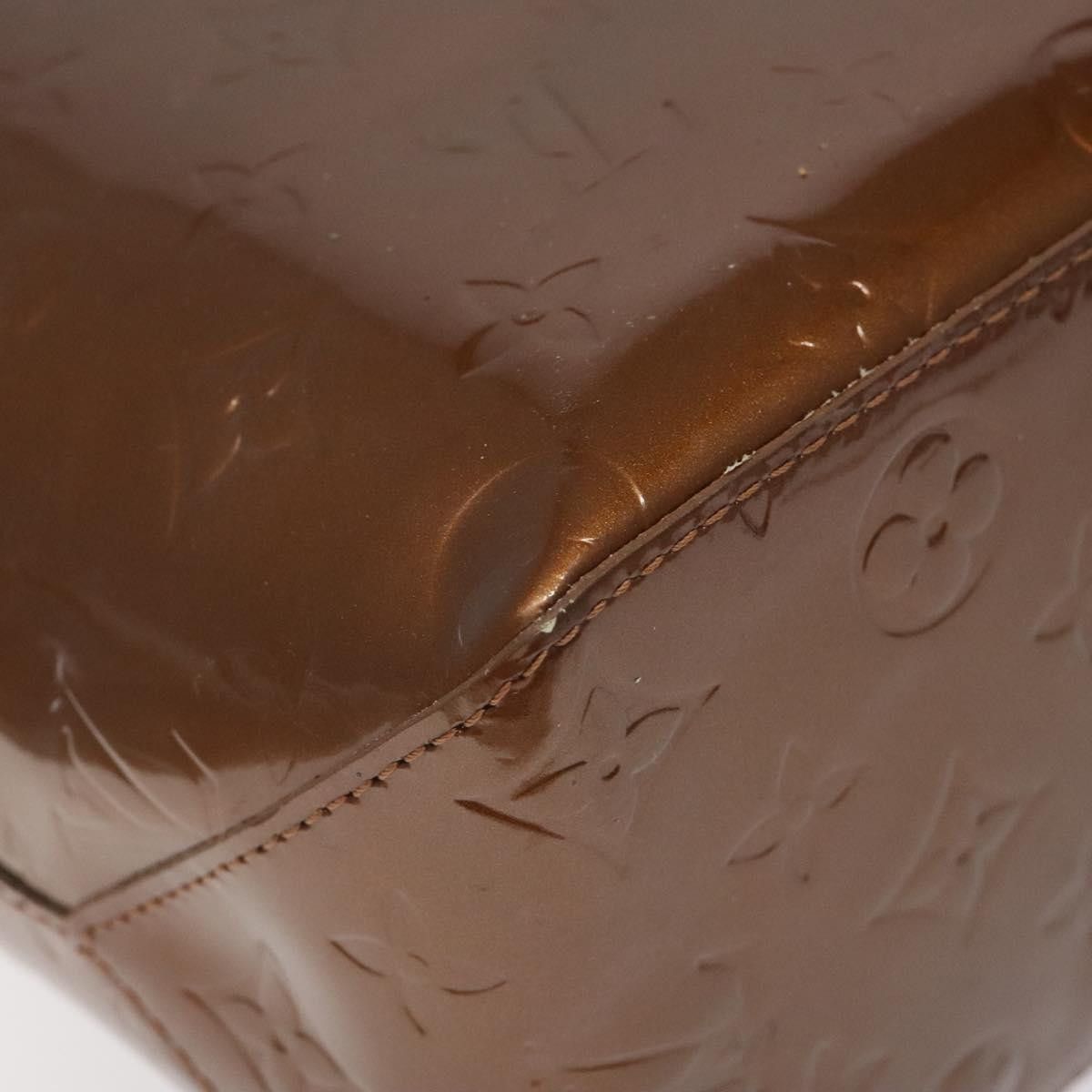 Louis Vuitton LOUIS VUITTON Monogram Vernis Reade MM Hand Bag Bronze Size ONE SIZE - 16 Thumbnail
