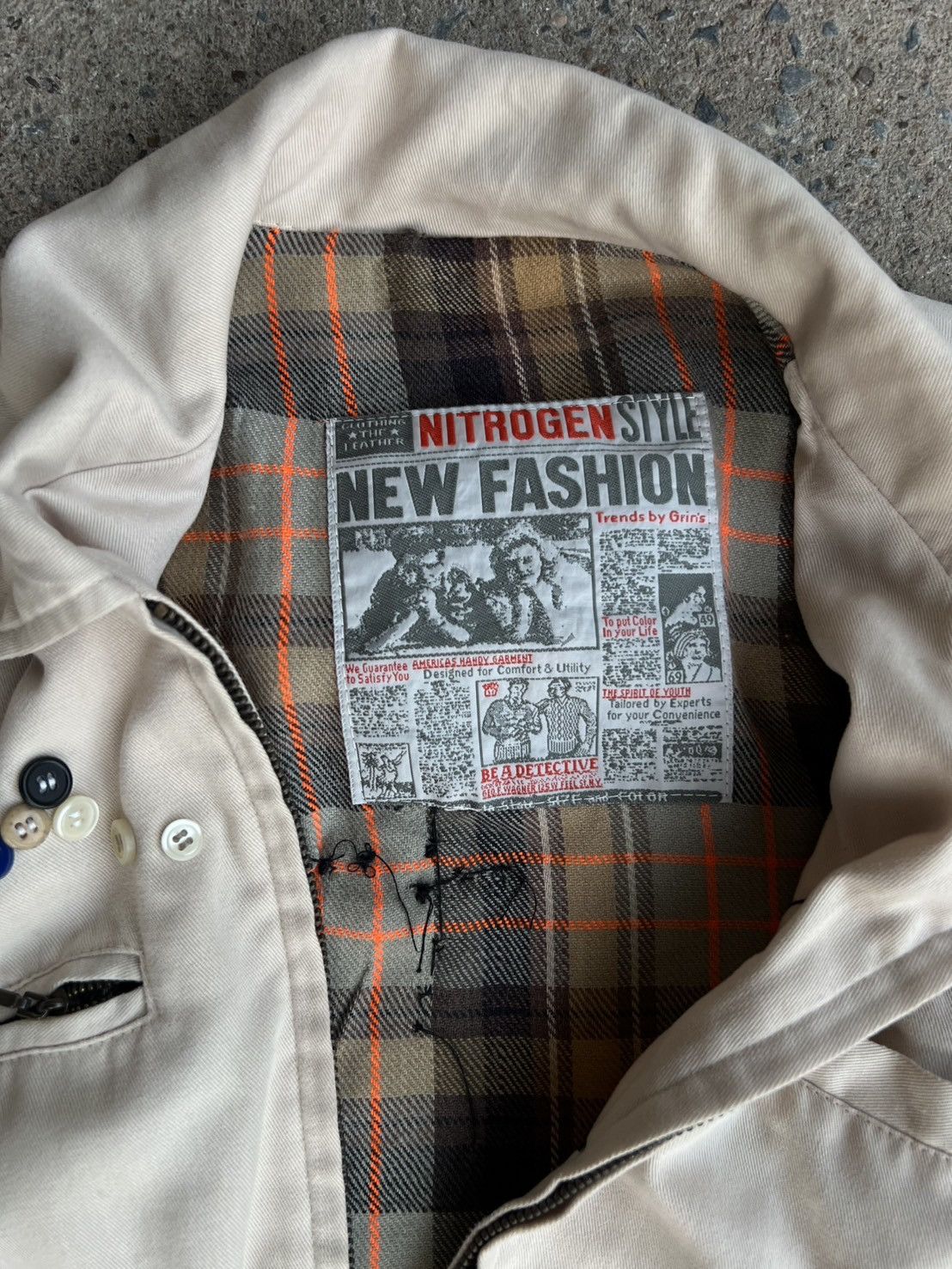 Handmade Vintage Multiple buttons Jacket Size US M / EU 48-50 / 2 - 7 Thumbnail