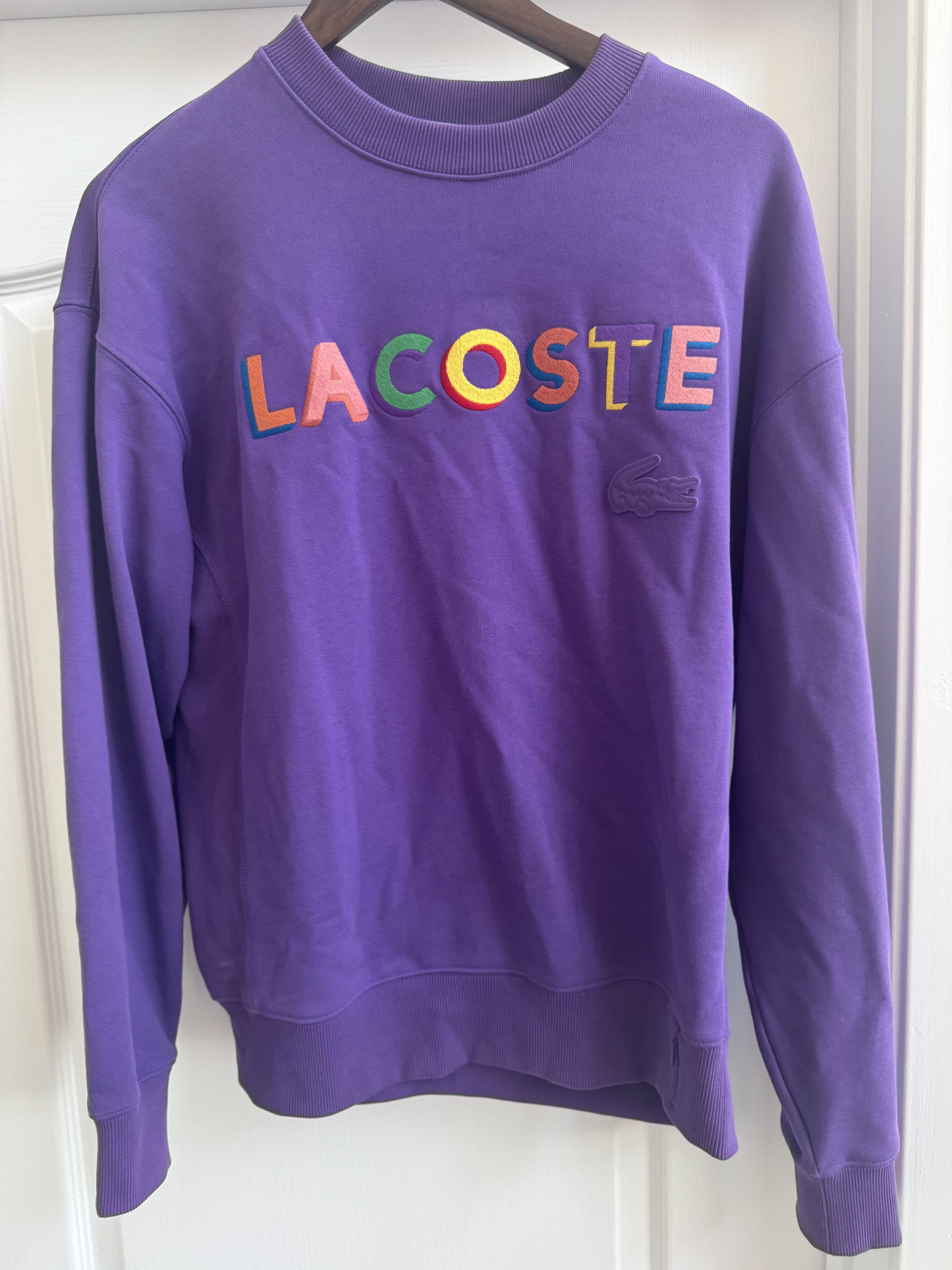 Lacoste Lacoste Purple Multicolor Logo Sweater Size US S / EU 44-46 / 1 - 1 Thumbnail