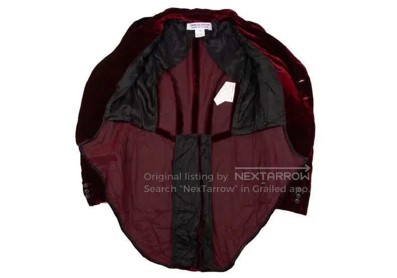 Comme des Garcons Comme des Garcons Color-block velvet tailcoat jacket Size M / US 6-8 / IT 42-44 - 3 Thumbnail