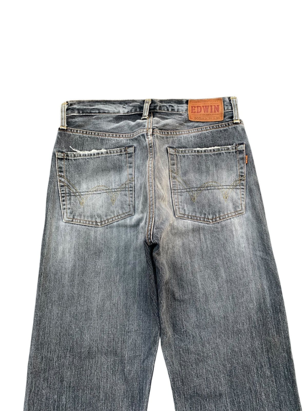 Edwin VINTAGE EDWIN 505zx SELVEDGE FADED & RUSTY DISTRESSED DENIM Size US 30 / EU 46 - 8 Thumbnail