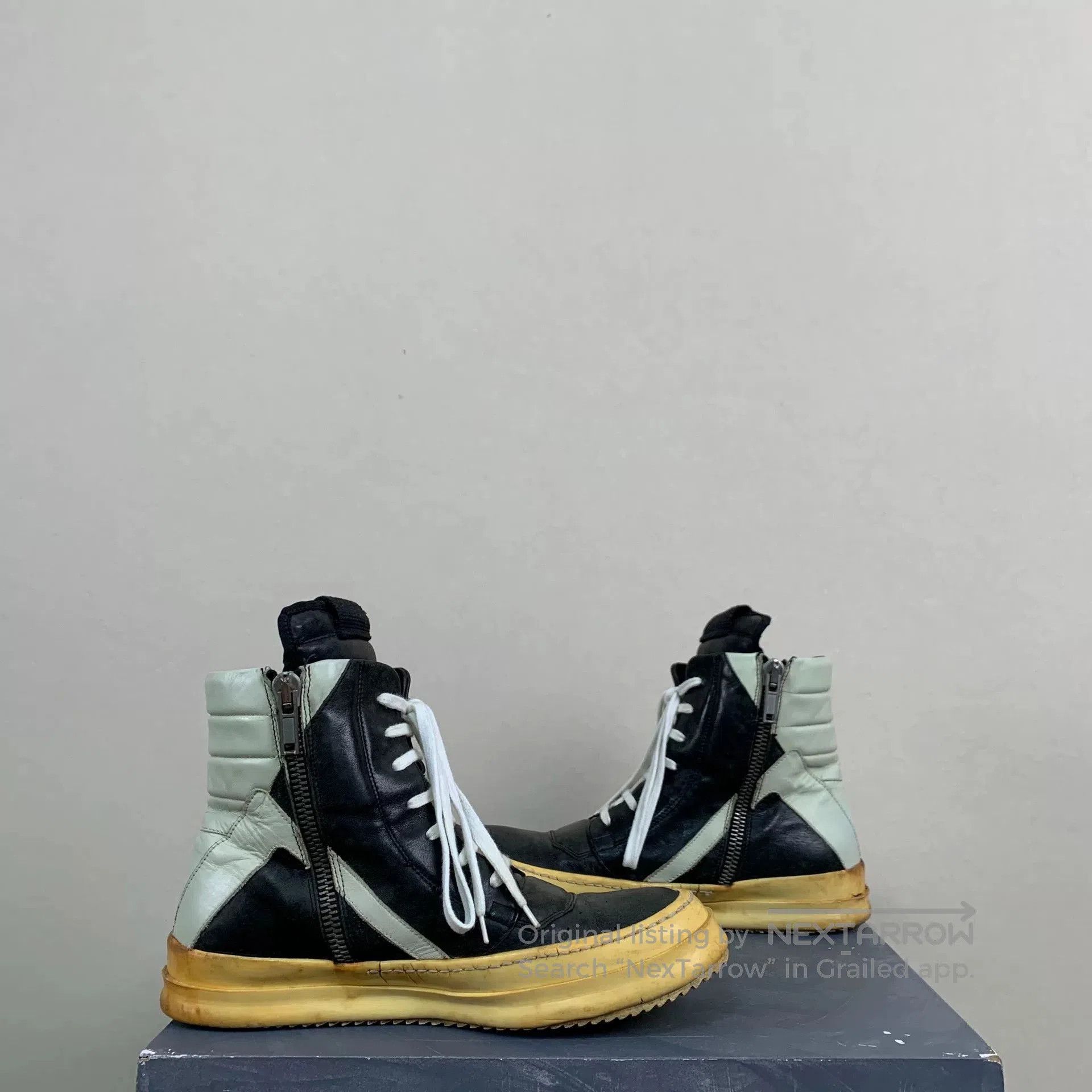 Rick Owens rick owens black and white high. Size US 9 / EU 42 - 4 Thumbnail