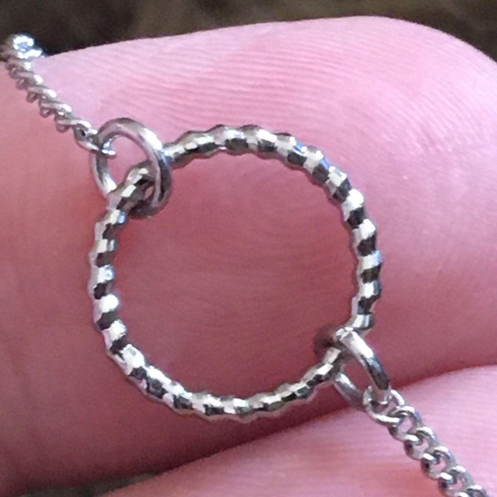 Jewelry Silver tone sparkle cut ring bracelet anklet Size ONE SIZE - 7 Thumbnail