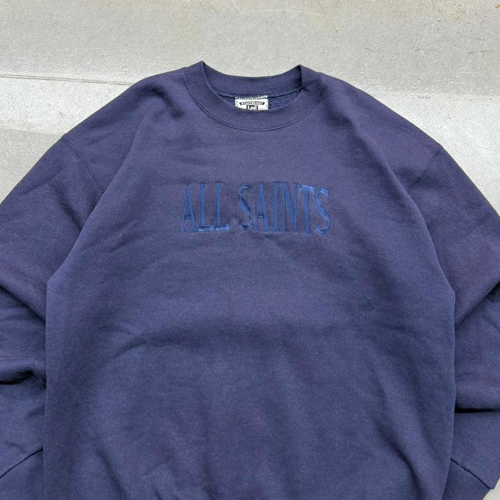 Lee Vintage 90s Lee Sport ALL SAINTS Embroidered Crew Sweatshirt Size US XL / EU 56 / 4 - 2 Thumbnail