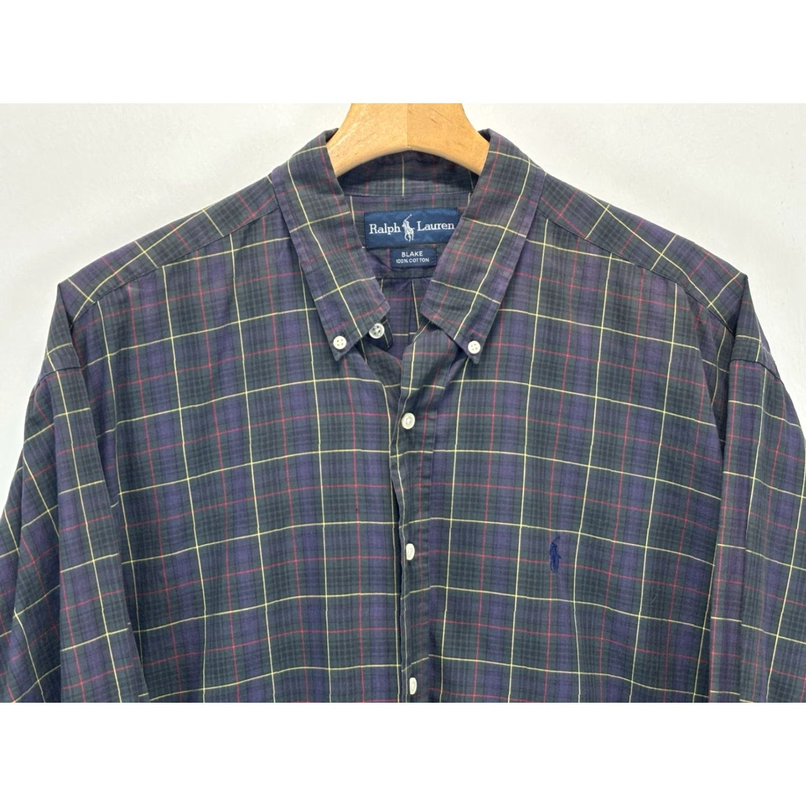 Ralph Lauren VINTAGE Ralph Lauren Shirt Men XL Plaid Cotton Long Sleeve Preppy Tartan Collared Button-Up Size US XL / EU 56 / 4 - 3 Thumbnail