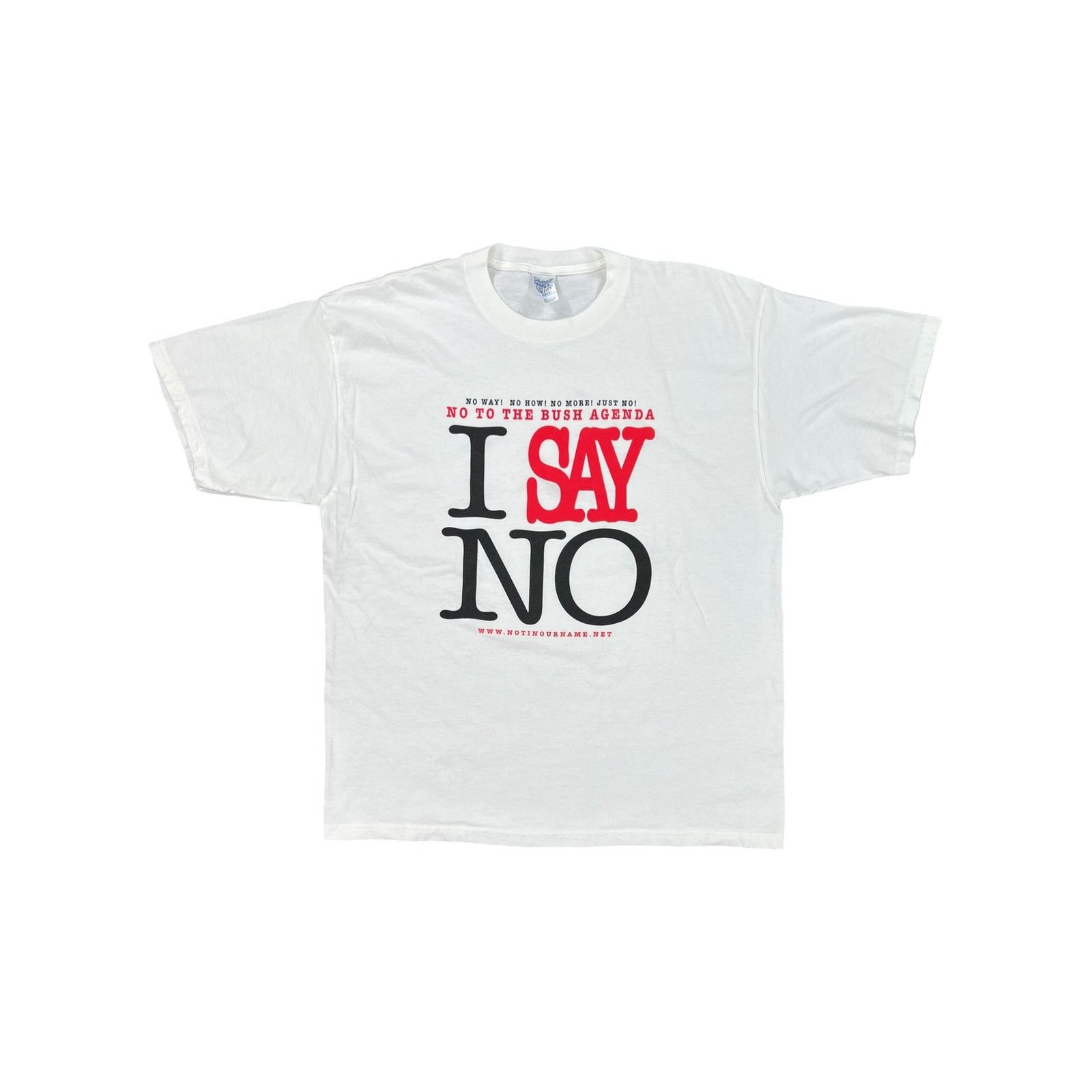 Gildan × Vintage Vintage Y2K I Say No To The Bush Agenda tee (XL) Size US XL / EU 56 / 4 - 1 Thumbnail