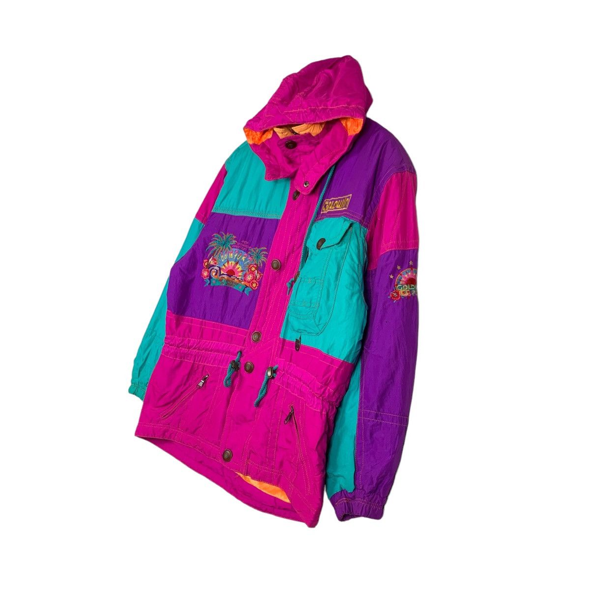 Goldwin GOLDWIN Premier Mix Multicolor Hooded Ski Jacket #0068-C4 Size US L / EU 52-54 / 3 - 2 Thumbnail