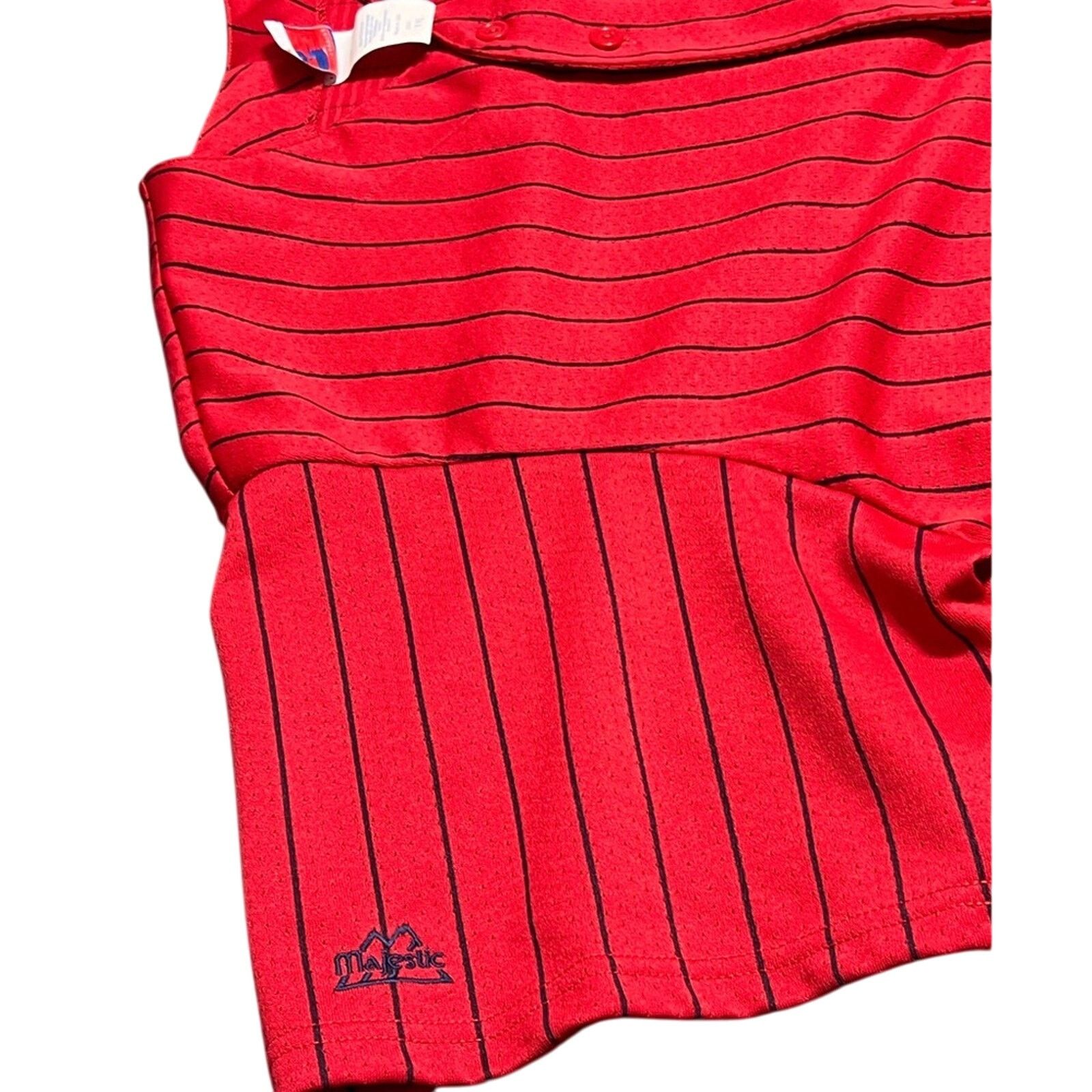 Majestic Vintage New York Yankees Majestic Pin Stripe Jersey Red USA Size US XXL / EU 58 / 5 - 5 Thumbnail