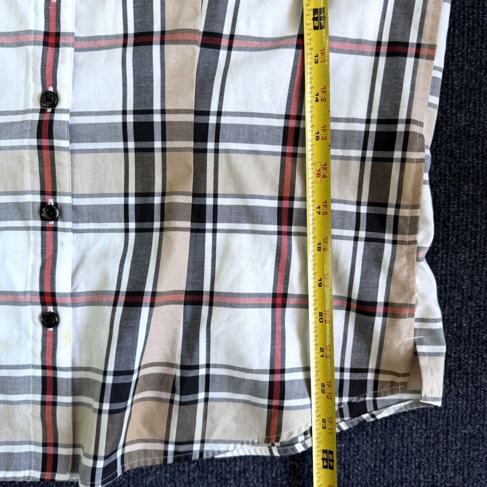 Orvis Orvis Button-Up Womens 12 Beige Plaid Long Sleeve Collared Basic Shirt - Gently Used Size XL / US 12-14 / IT 48-50 - 6 Thumbnail