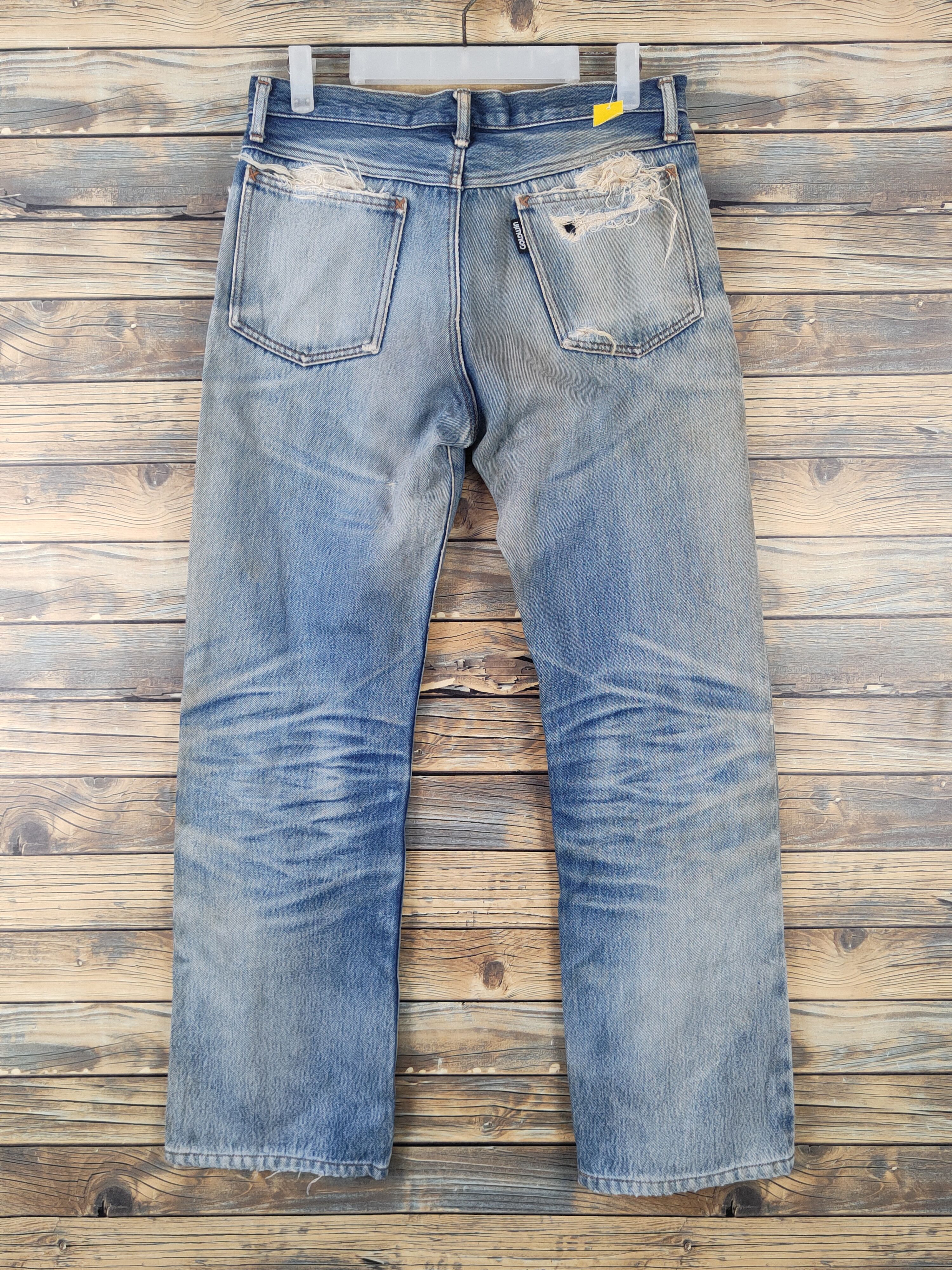 Goldwin Goldwin Blue Distressed Ripped Jeans #W1797 Size US 31 - 7 Thumbnail