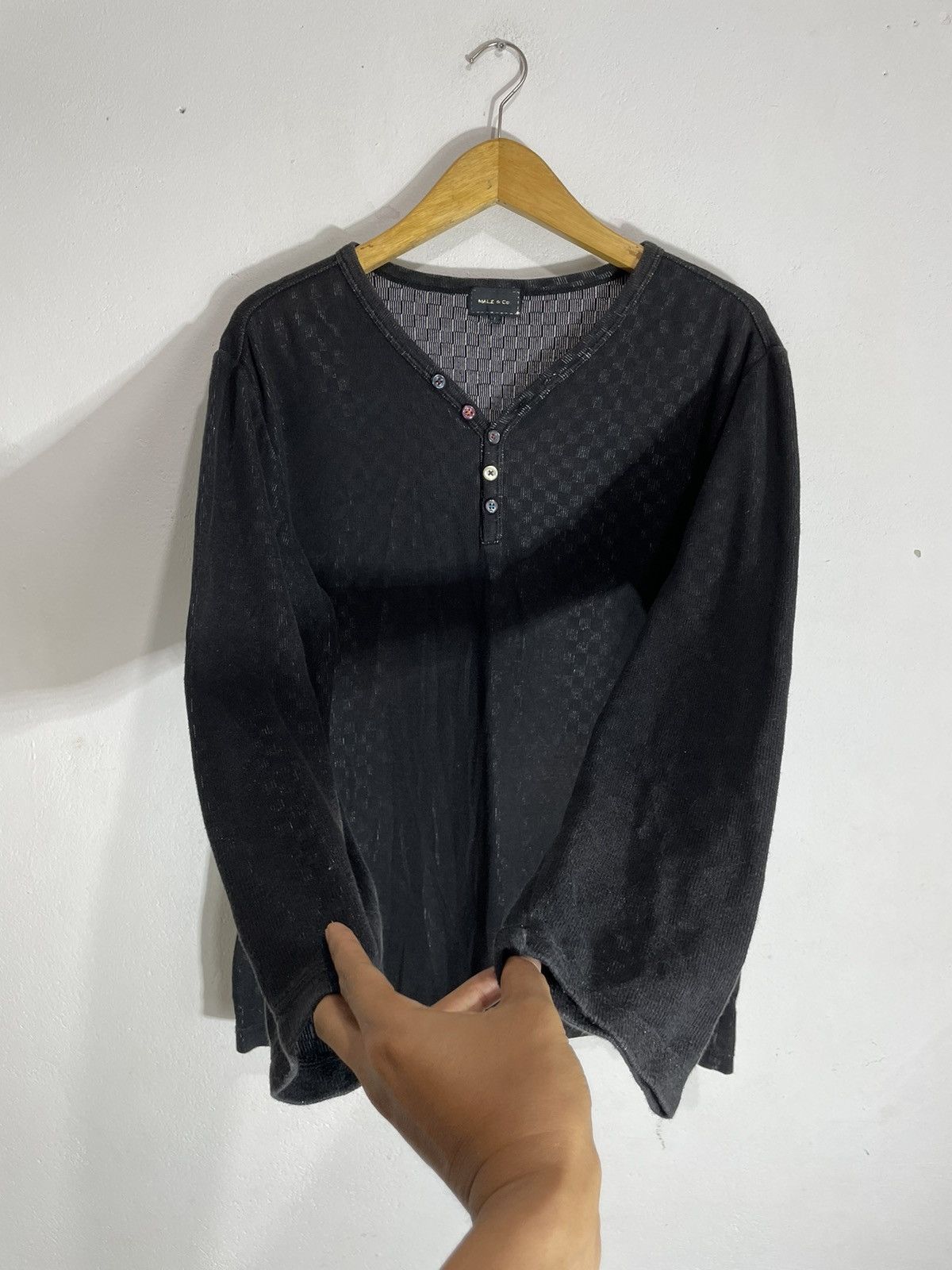 If Six Was Nine male.co button up longsleeve hidden pattern goth punk style Size US L / EU 52-54 / 3 - 4 Thumbnail