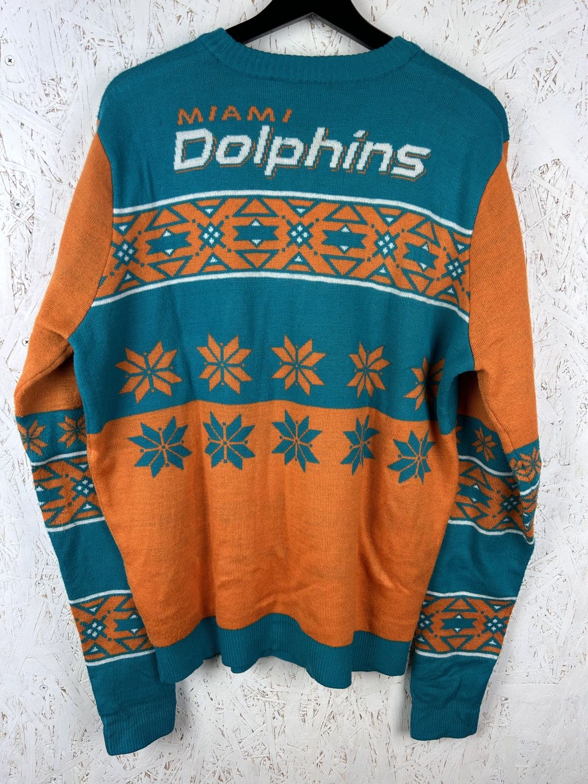 NFL NFL Miami Dolphins Christmas Ornament AOP Sweater Size US L / EU 52-54 / 3 - 6 Thumbnail