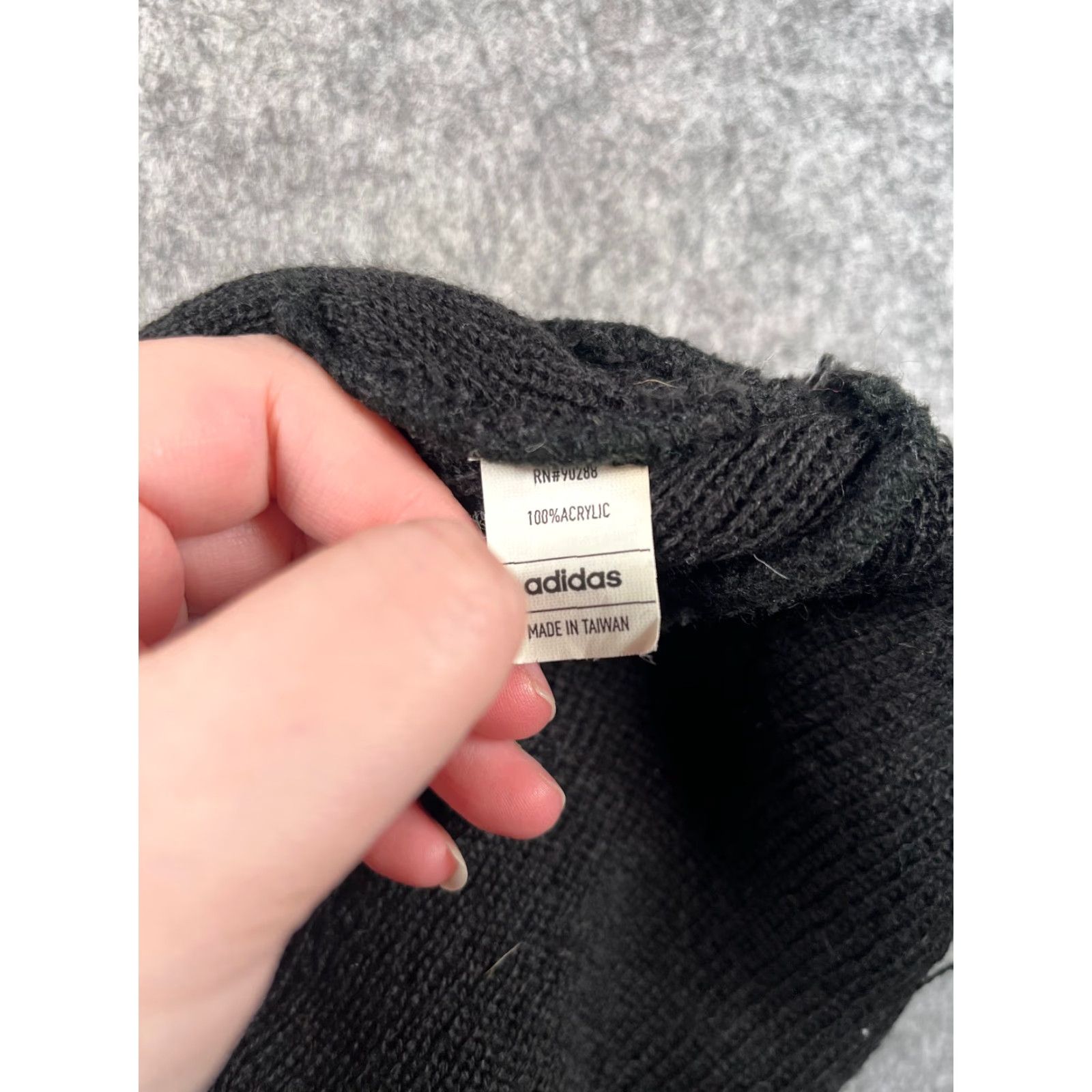 Adidas adidas Beanie Toque Hat One Size Black Knit 100% Acrylic Outdoor Ski Logo Men Beanie Size ONE SIZE - 7 Thumbnail