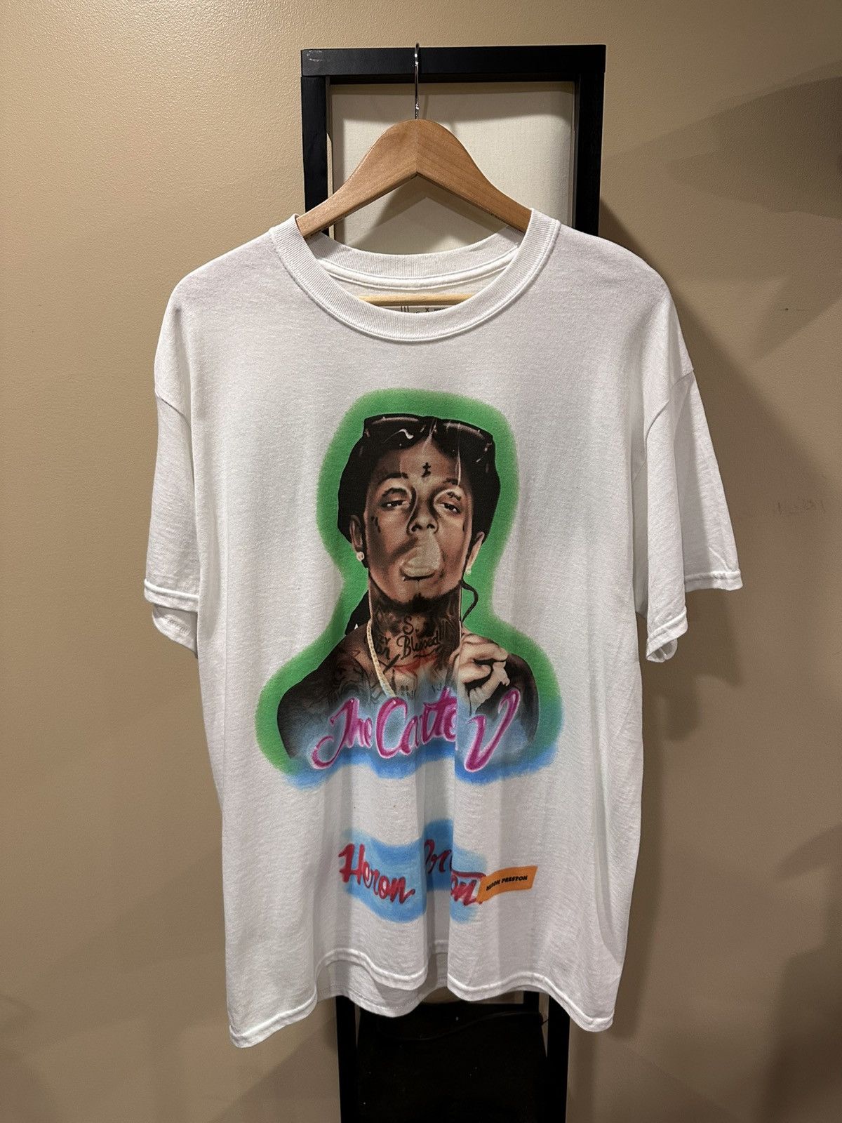 Heron Preston Heron Preston x Lil Wayne The Carter V White Rap Tee Size US L / EU 52-54 / 3 - 1 Thumbnail