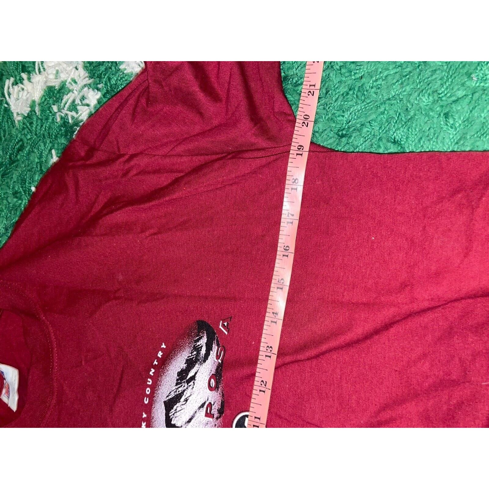 Hanes 90s Vintage Big Sky Country Mariposa Red Long Sleeve Shirt Size US M / EU 48-50 / 2 - 9 Thumbnail