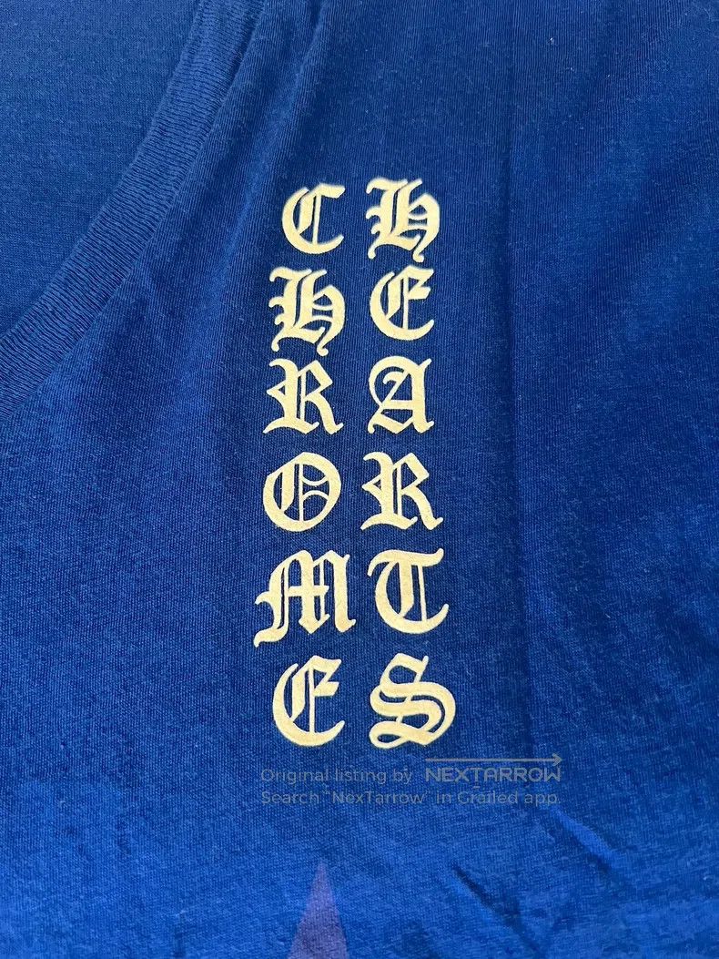 Chrome Hearts CHROME HEARTS Size S Klein blue star Sanskrit scroll V-neck Size US S / EU 44-46 / 1 - 4 Thumbnail