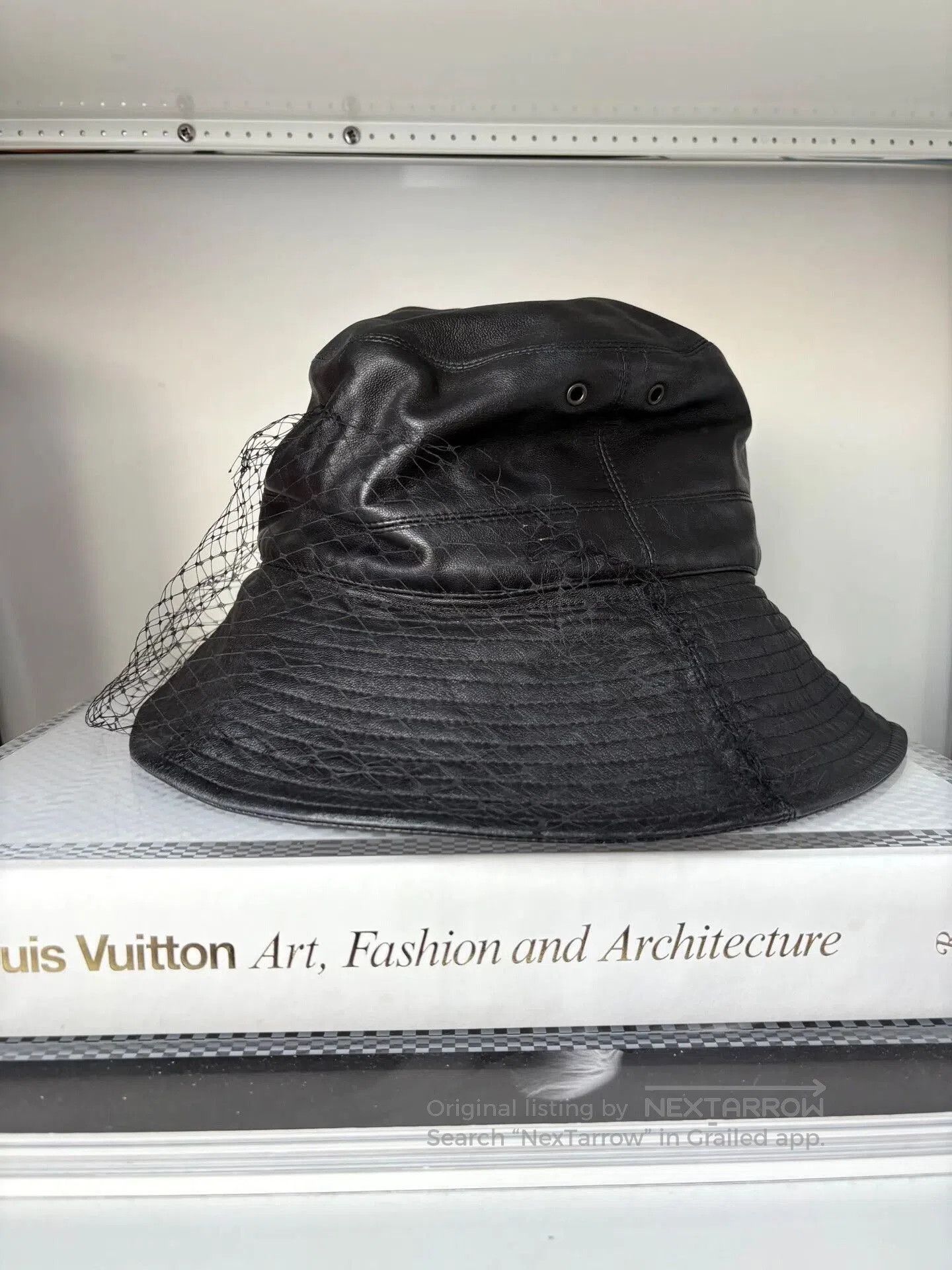 Dior Dior Black Monogram Lace Bucket Hat. Size ONE SIZE - 6 Thumbnail