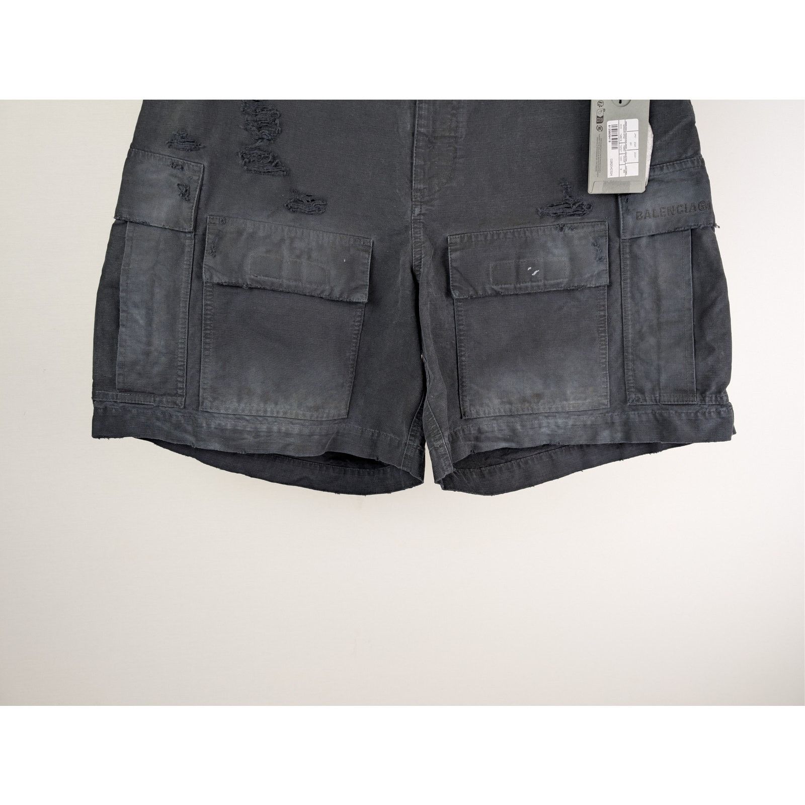 Balenciaga o1rshd1 Cotton Ripstop Shorts in Black Size US 30 / EU 46 - 4 Thumbnail