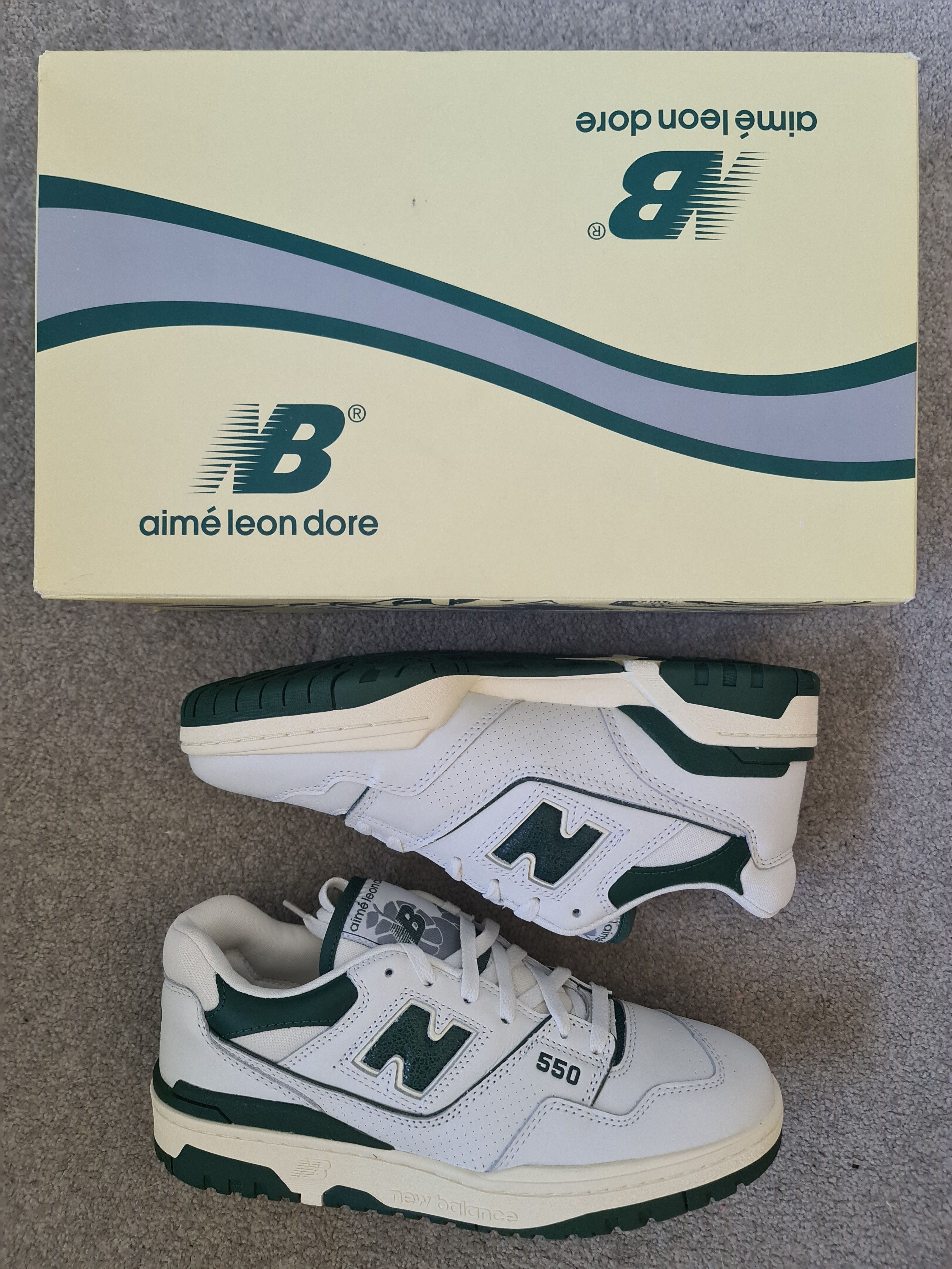 Aime Leon Dore × New Balance 👟 New Balance x Aime Leon Dore 550 "White Green" 👟 Size US 8.5 / EU 41-42 - 1 Thumbnail