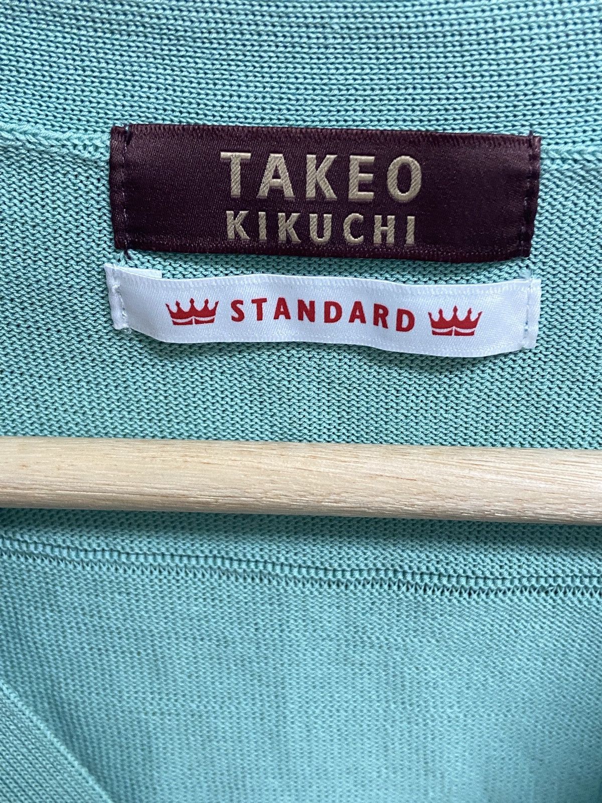 Takeo Kikuchi VTG Takeo Kikuchi Mint Green Textured Sleeveless Cardigan Size US M / EU 48-50 / 2 - 3 Thumbnail
