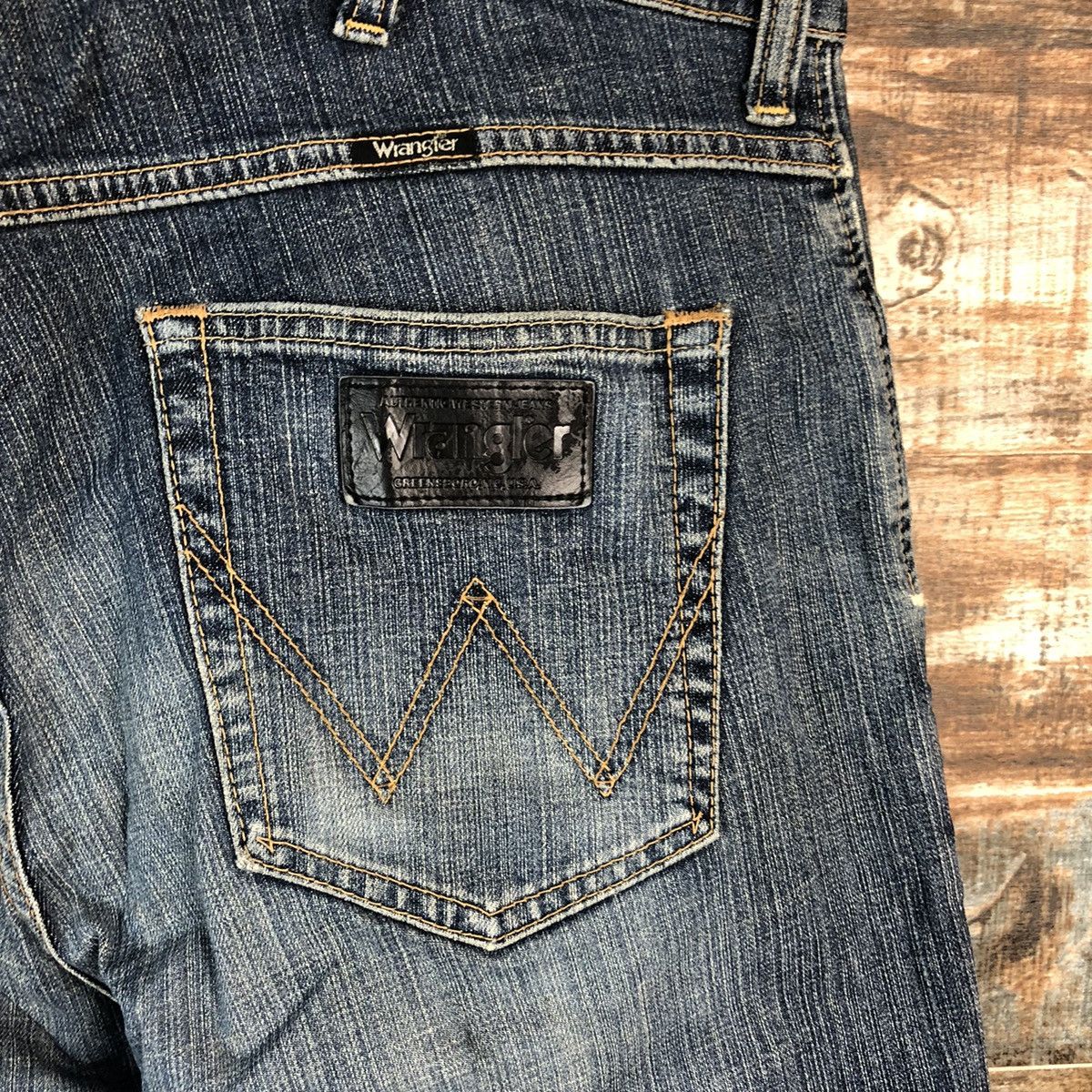 Wrangler Wrangler Blue vintage ripped Distressed Denim Pants #A2381 Size US 36 / EU 52 - 18 Thumbnail