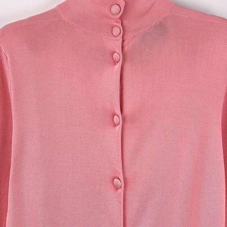 Prada Prada Pink Bow Silk High Neck TShirt-2506 Size M / US 6-8 / IT 42-44 - 4 Thumbnail