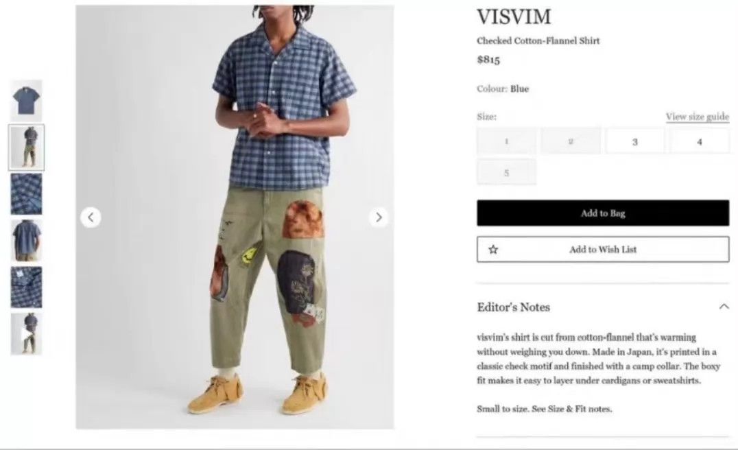 Visvim visvim 22AW Fairway Shirt Khadi Check Blue2 Size 2 Size US M / EU 48-50 / 2 - 8 Thumbnail