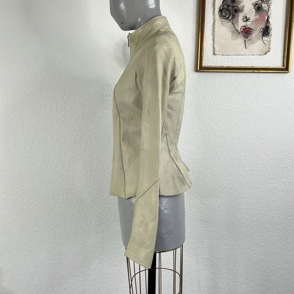 Rick Owens Rick Owens Leather Knit Ribbed Panel High Neck Champagne Lea Size M / US 6-8 / IT 42-44 - 4 Thumbnail