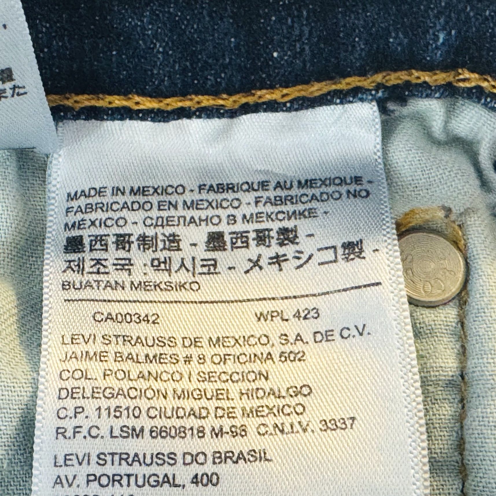 Levi's Levi's 513 Slim Straight Jeans Mens 29x32 Blue Medium Wash Denim Stretch Pocket Zipper Logo 5-Pocket - Regular Inseam 32" Casual Straight Fit Jeans Size US 29 - 7 Thumbnail