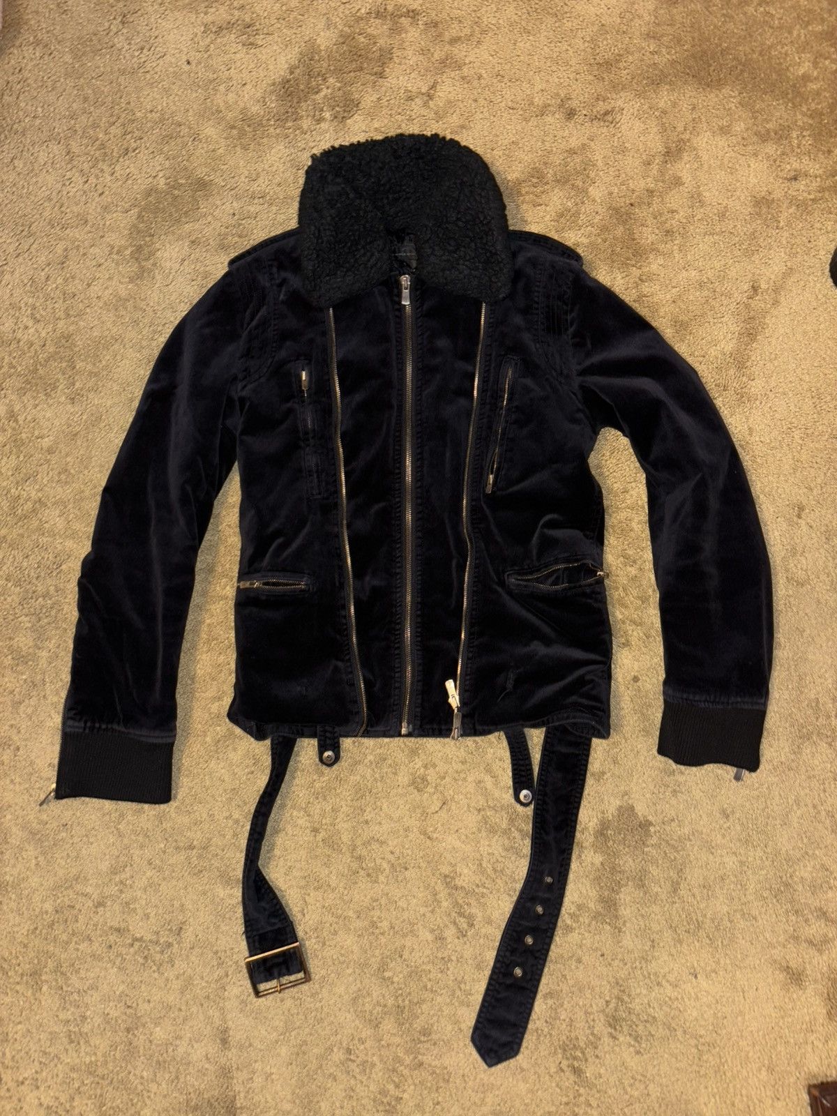 Schlussel Schlussel velvet cropped jacket Size US S / EU 44-46 / 1 - 2 Thumbnail