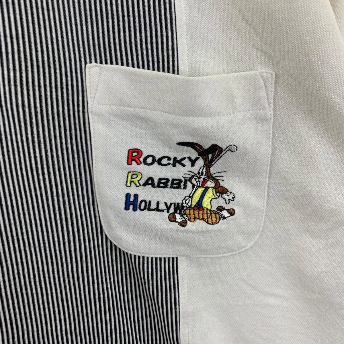 Vintage Vintage ROCKY RABBIT HOLLYWOOD Polo Tee Shirt Size US XL / EU 56 / 4 - 4 Thumbnail