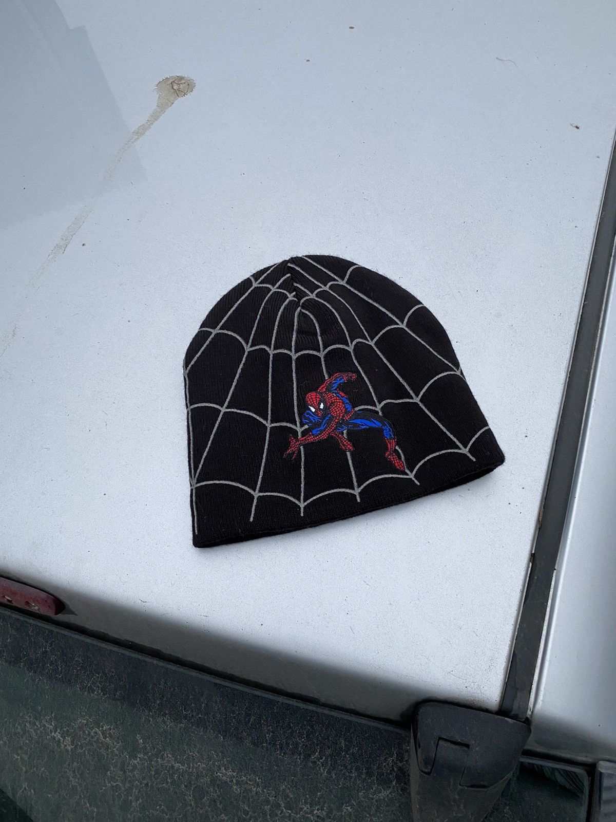 Marvel Comics Y2K Marvel Spider-Man Black Web Beanie – Embroidered Size ONE SIZE - 1 Thumbnail
