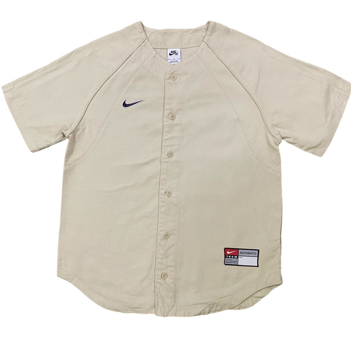 Nike SB ‼️LAST DROP‼️Nike SB x MLB Skate Baseball Jersey Rattan White Size US M / EU 48-50 / 2 - 2 Thumbnail