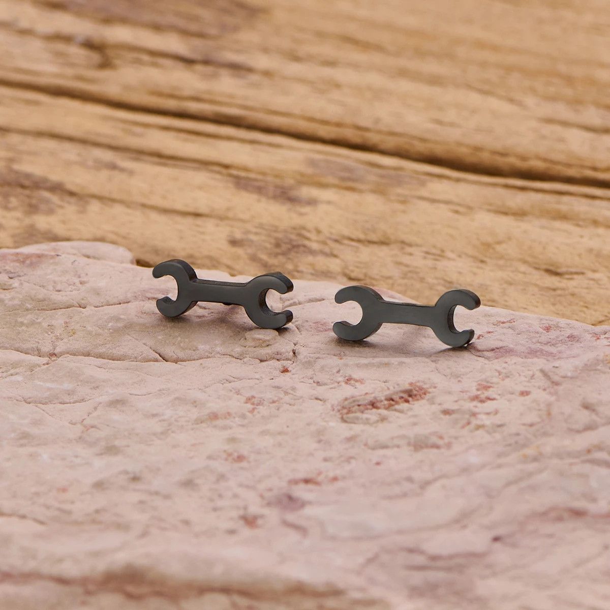 Jewelry Mini Wrench Stud Earrings Charm Earring Gift Size ONE SIZE - 1 Preview