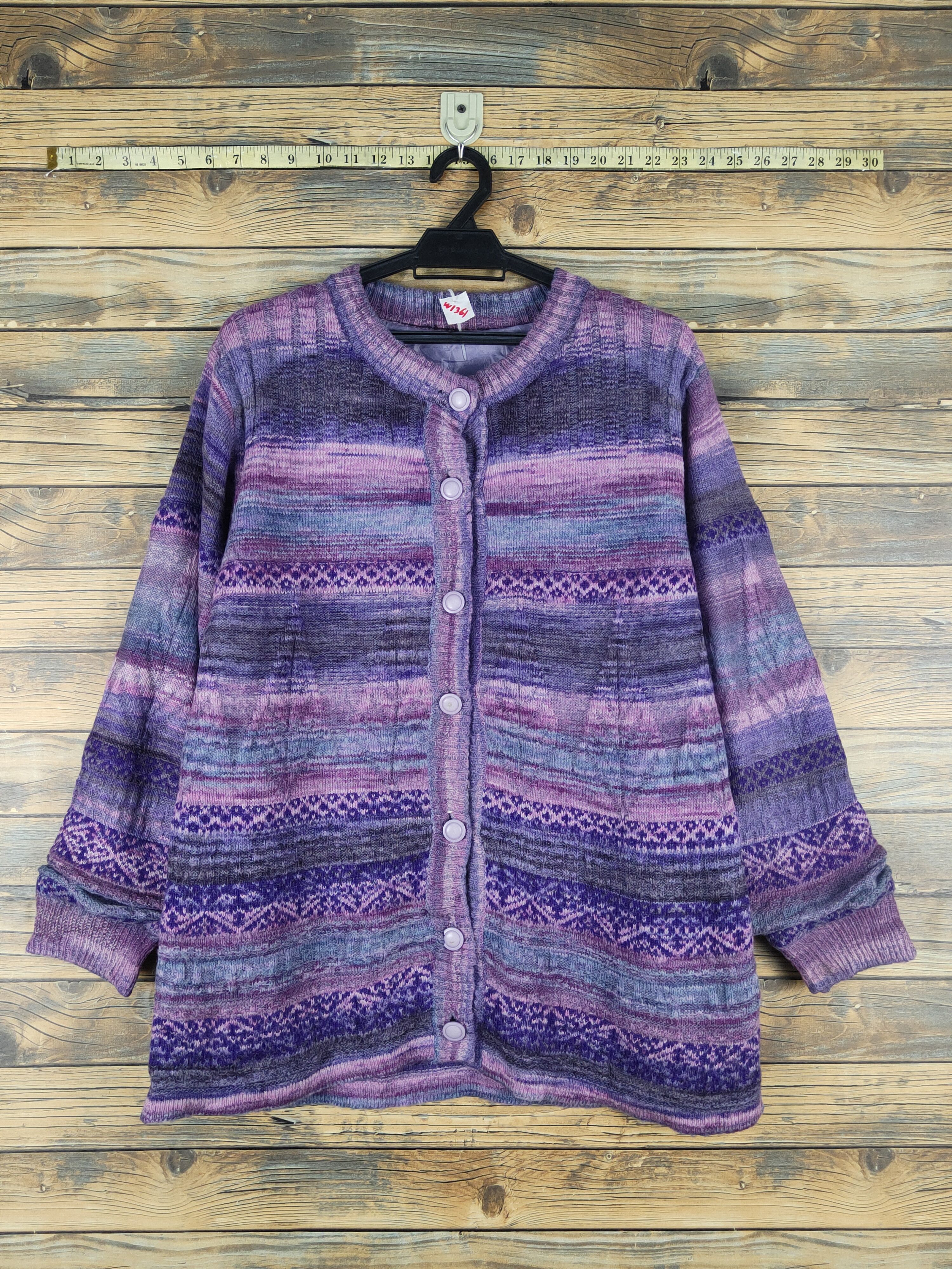 Japanese Brand × Vintage Japanese Brand Purple Knitwear Sweaters #W1361 Size L / US 10 / IT 46 - 1 Thumbnail