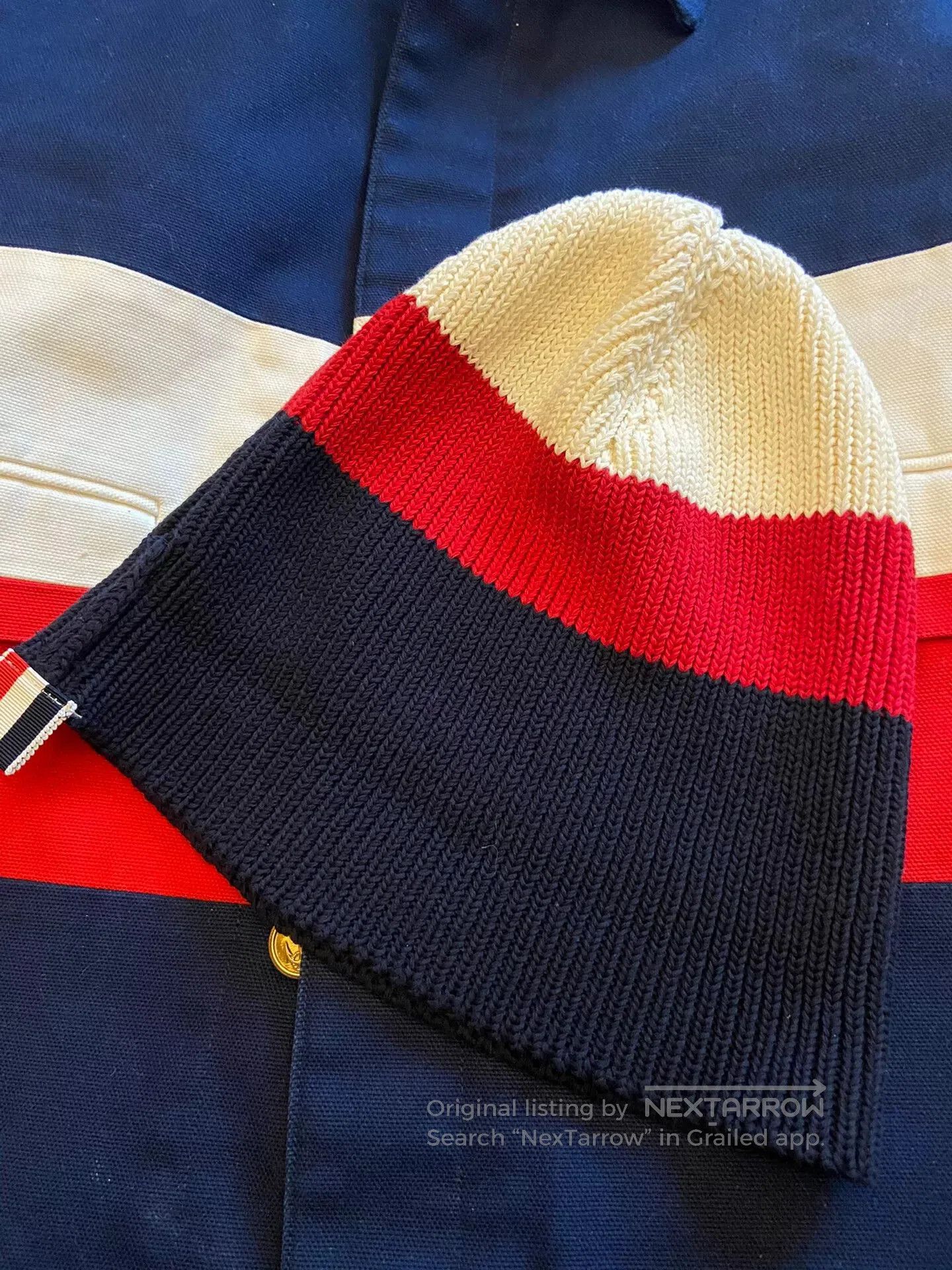 Thom Browne thom browne color block knit hat. Size ONE SIZE - 1 Thumbnail