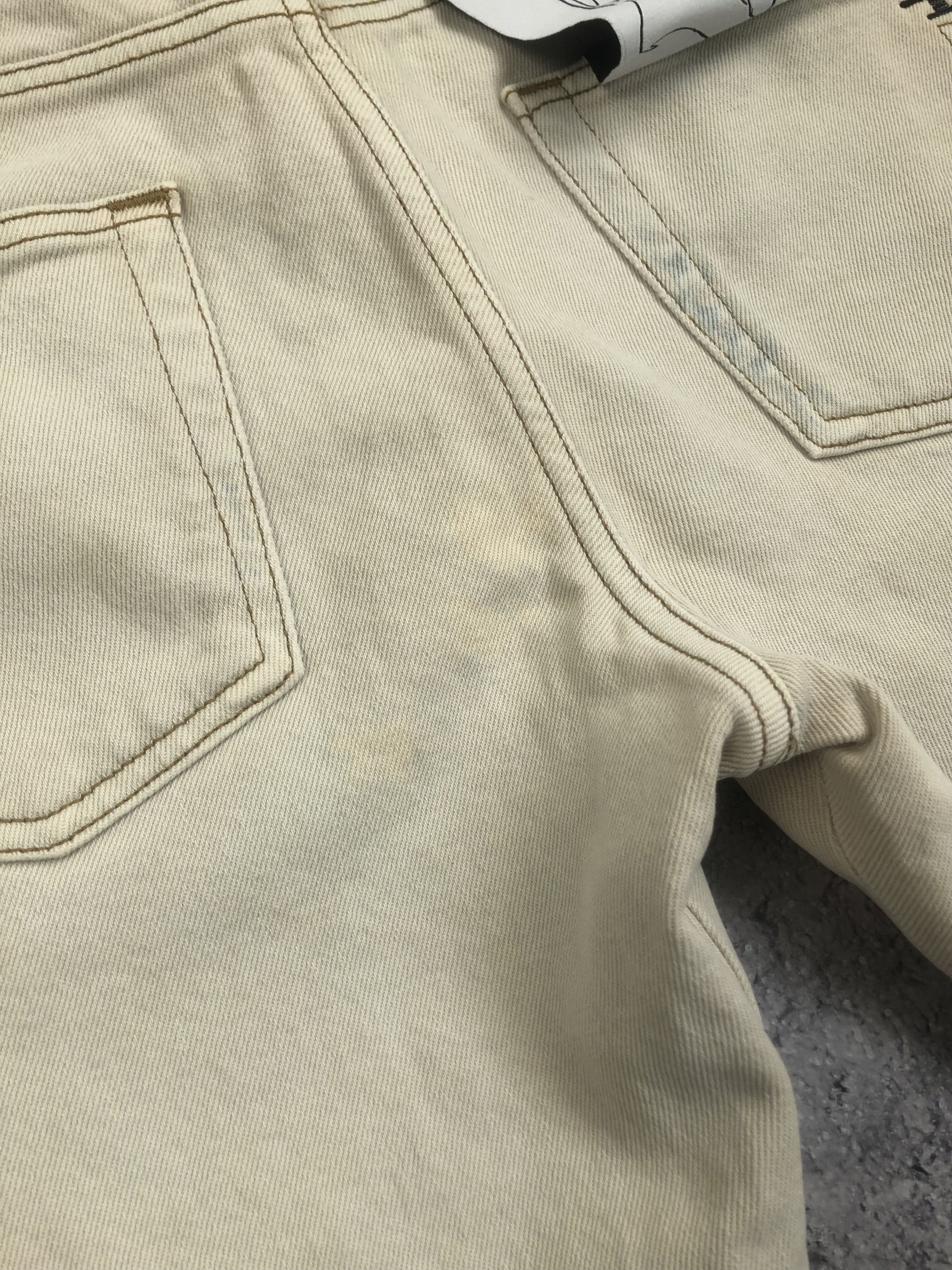 Diesel DIESEL Y2k Big Logo Ribbon Casual Streetwear Jeans White 29 Size US 29 - 10 Thumbnail