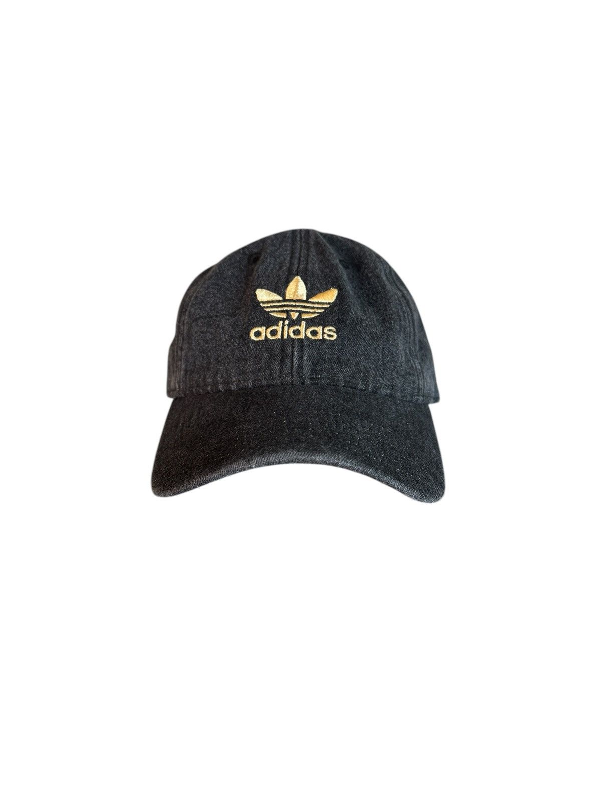 Adidas Retro Adidas Gold Embroidered Big Logo Baseball Cap Size ONE SIZE - 1 Thumbnail