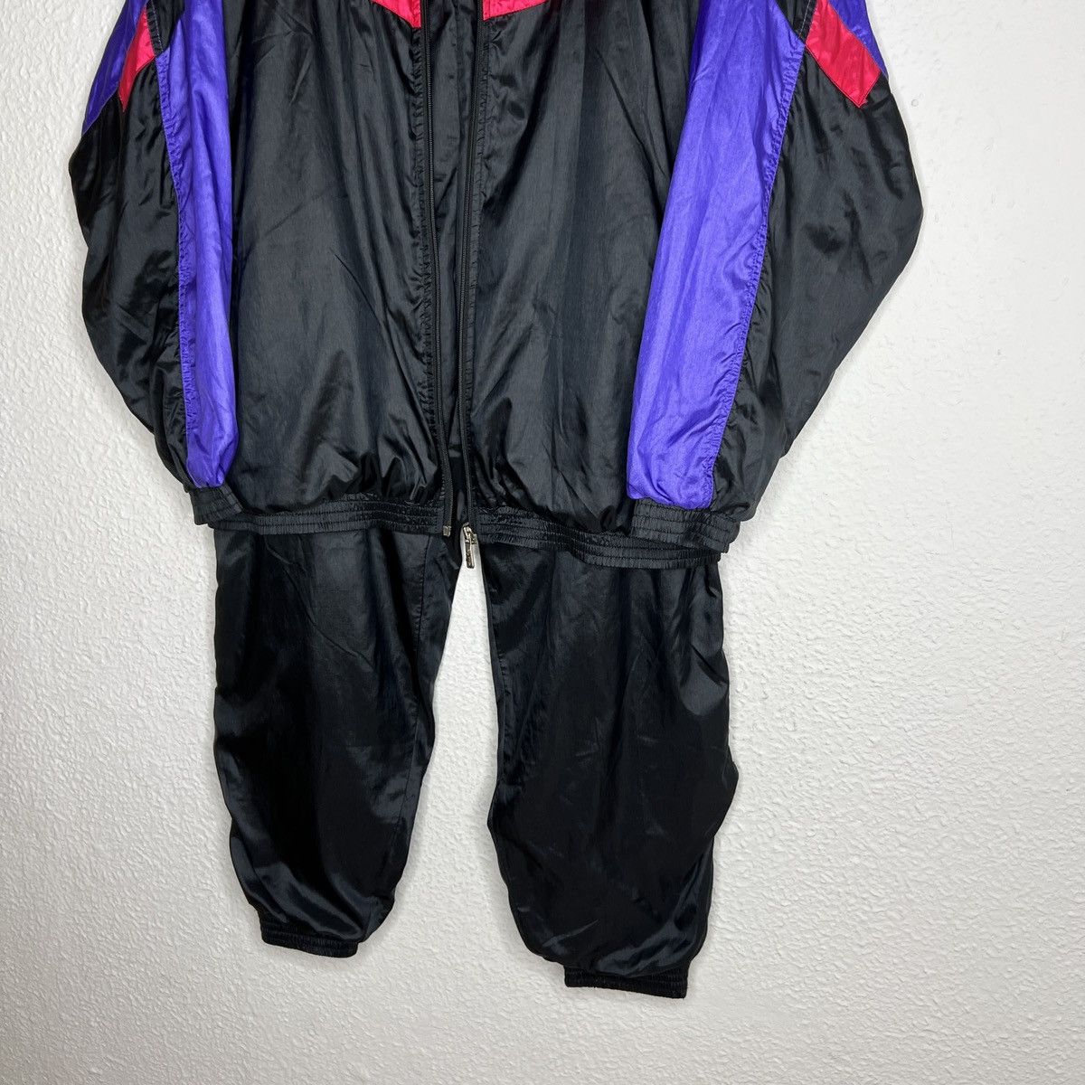 Nike Nike Tracksuit Set 80s 90s Black Multicolor Purple Red Rave Size US XL / EU 56 / 4 - 2 Thumbnail