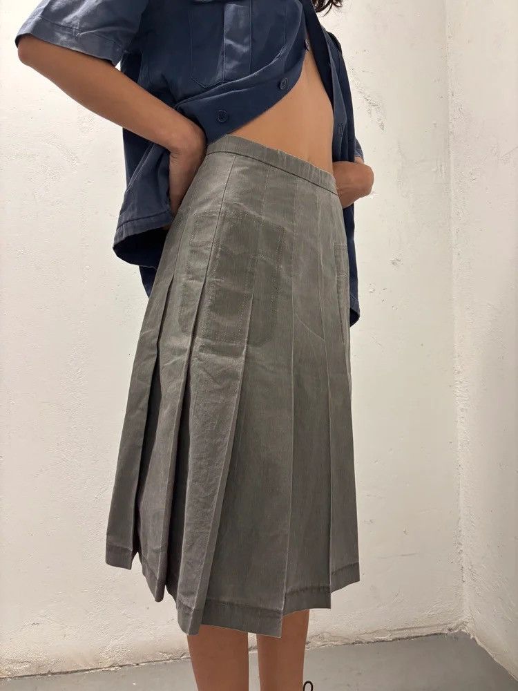 Undercover Under Cover Jun Takahashi pleated skirt ss99 ‘Relief’ Size 23" - 2 Thumbnail