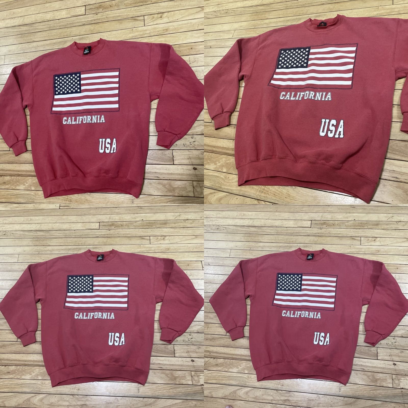 Vintage VINTAGE PM SPORTS USA Sweater Men XL Red American Flag California Soft Knit XL 48"Crew Neck Long Sleeve Pullover Embroidered Logo Size US XL / EU 56 / 4 - 10 Thumbnail
