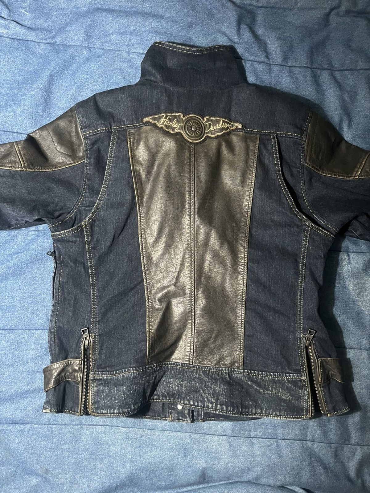 Harley Davidson Vintage Harley Davidson Denim Jacket Size XL / US 12-14 / IT 48-50 - 5 Thumbnail