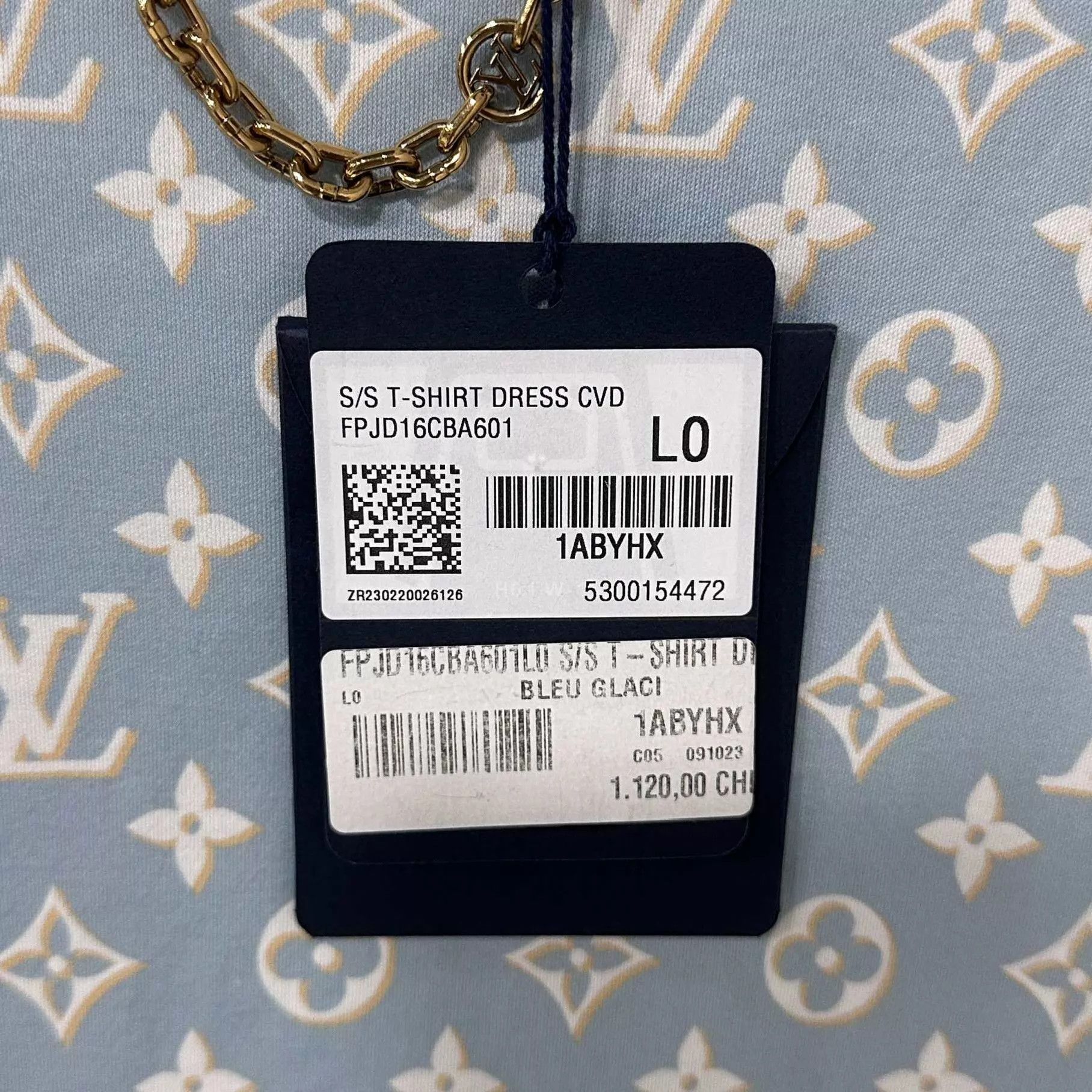 Louis Vuitton LV Monogram All-Over Light Blue Dress L New Size L / US 10 / IT 46 - 6 Thumbnail