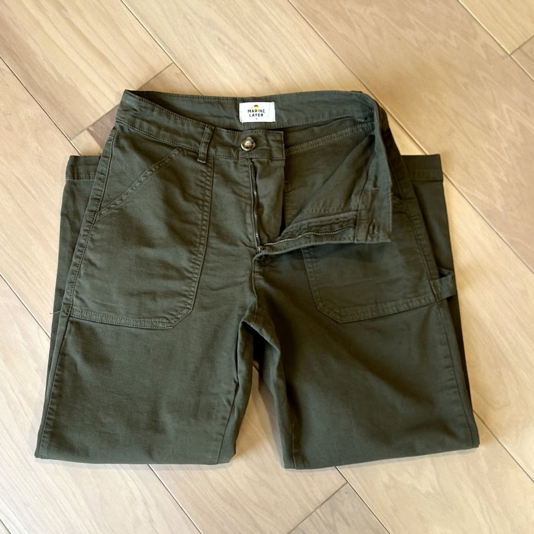 Marine Layer Marine Layer Utility Military Pant Maya Straight Olive Women’s 6 Jacket? Size 28" / US 6 / IT 42 - 4 Thumbnail
