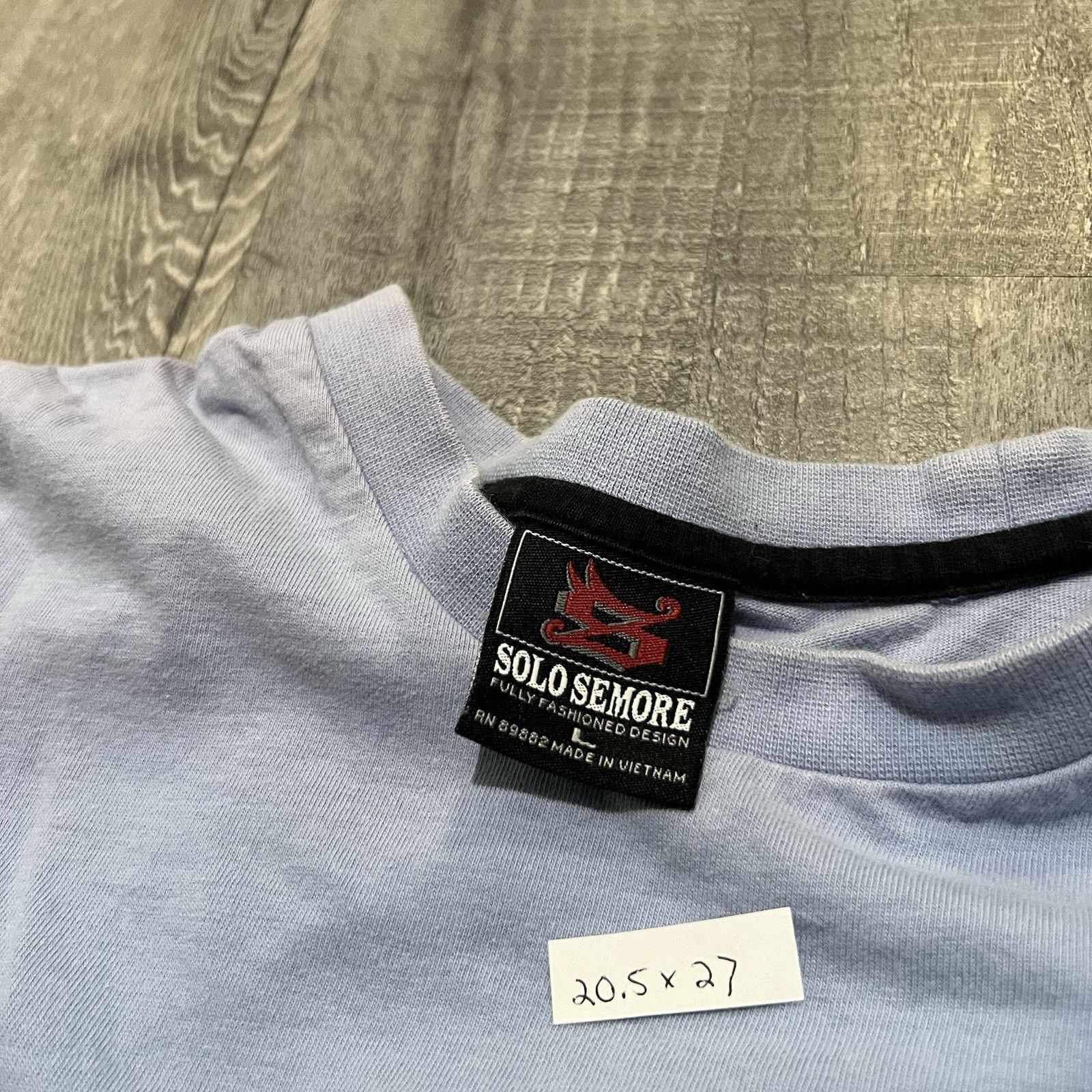 Vintage VTG Solo Semore Blue Skater Sun Faded Striped Y2K Surf Tee Size US L / EU 52-54 / 3 - 4 Thumbnail