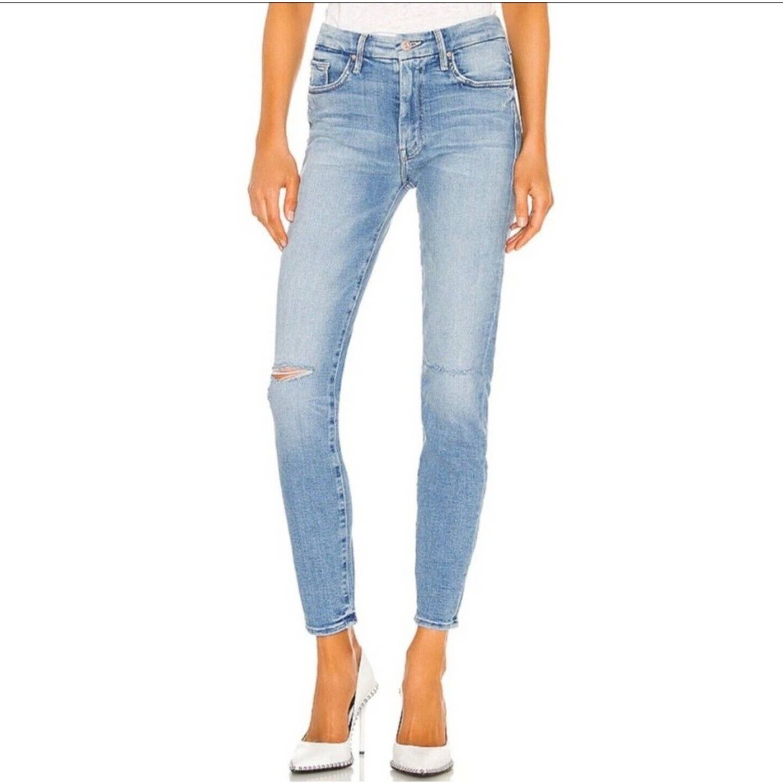 Mother High Waisted Looker Drooping Out Distressed Skinny 26