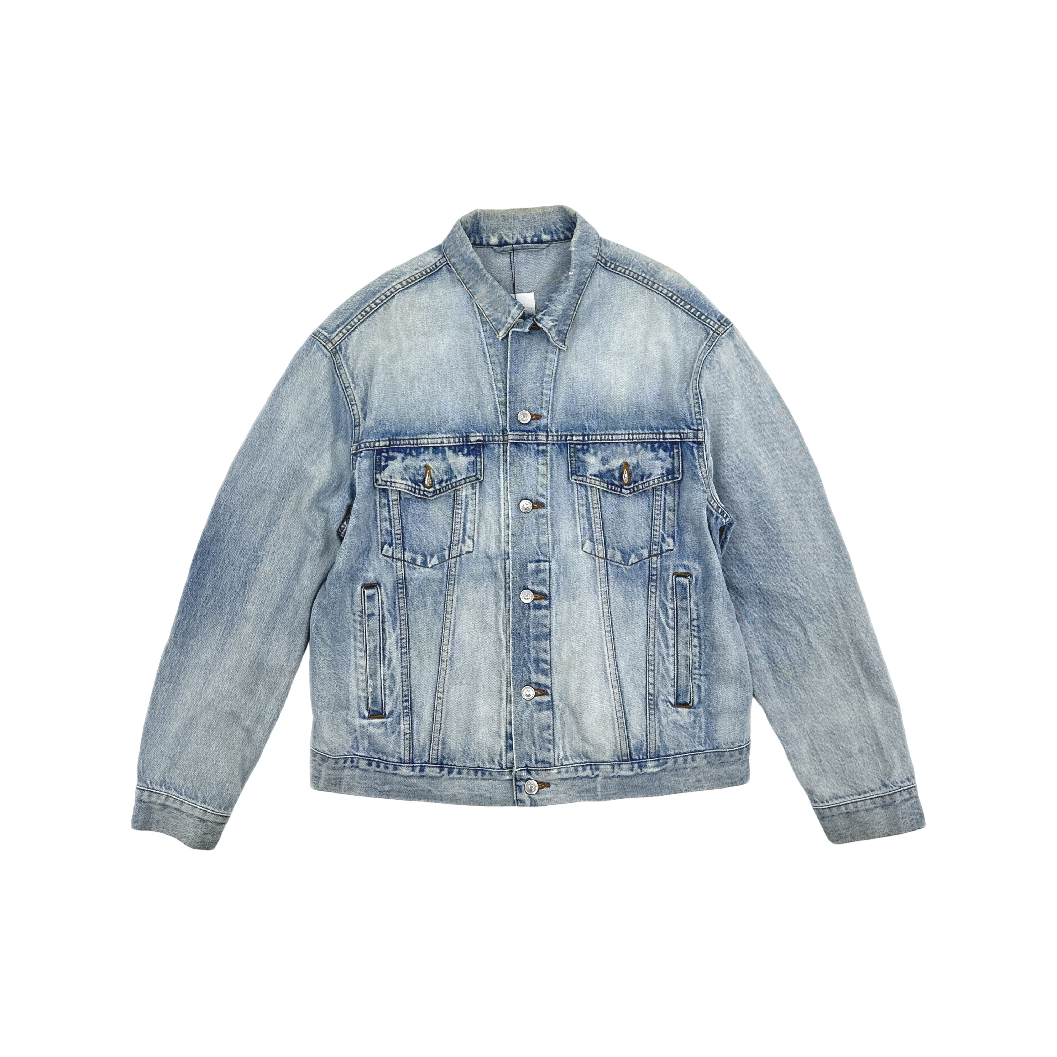 Balenciaga Balenciaga Logo Back Denim Jacket 44 Size US S / EU 44-46 / 1 - 1 Thumbnail