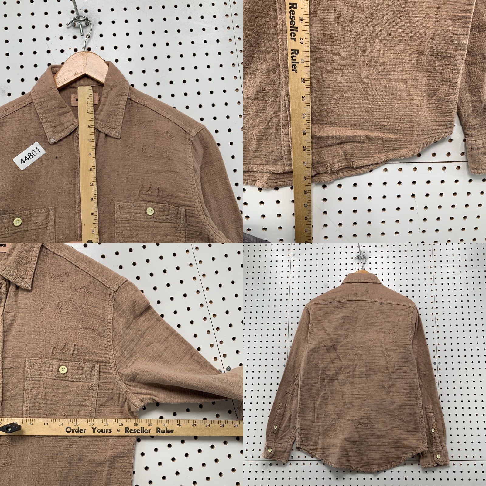 Taylor Stitch Taylor Stitch Button Shirt Mens 38 Fit Small Brown Distressed Long Sleeve Shirt Size US S / EU 44-46 / 1 - 8 Thumbnail