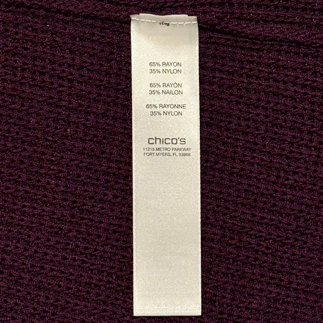 Chicos Chicos Sleeveless Duster Cardigan Purple Open Front 2 L 12 Size L / US 10 / IT 46 - 4 Thumbnail