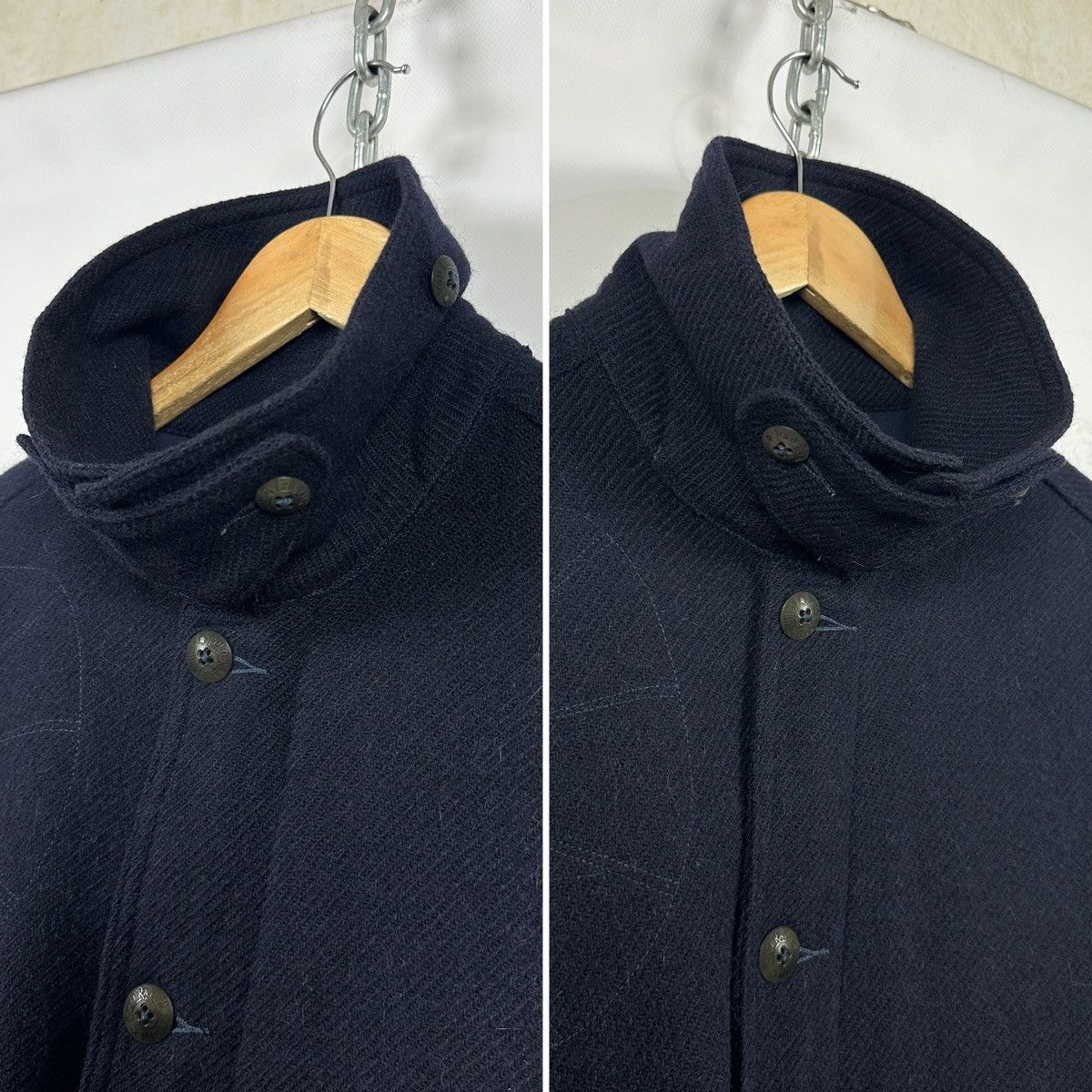 Polo Ralph Lauren Polo Ralph Lauren Wool/Alpaca Navy Blue Military Jacket Size US L / EU 52-54 / 3 - 12 Thumbnail
